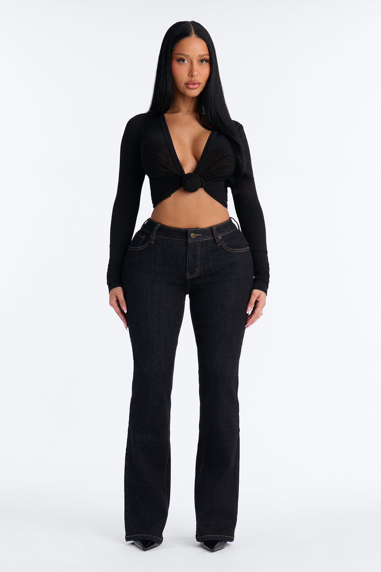 Harlow Heritage Mid Waist Bootcut Jeans - Dark Denim