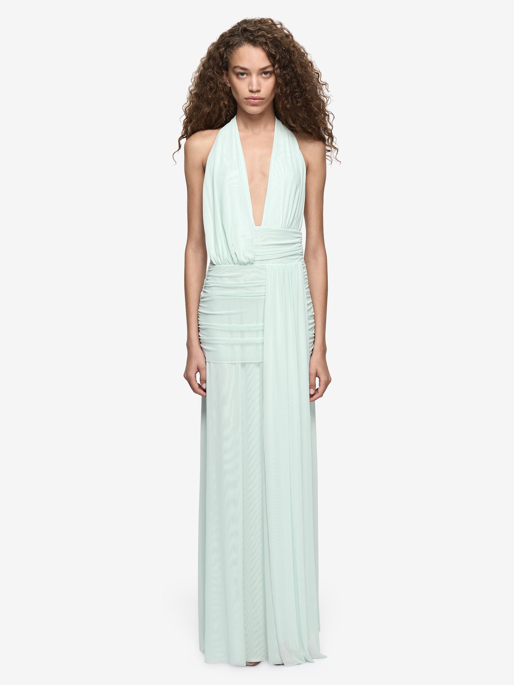 WREN DRAPE MAXI DRESS - SPEARMINT