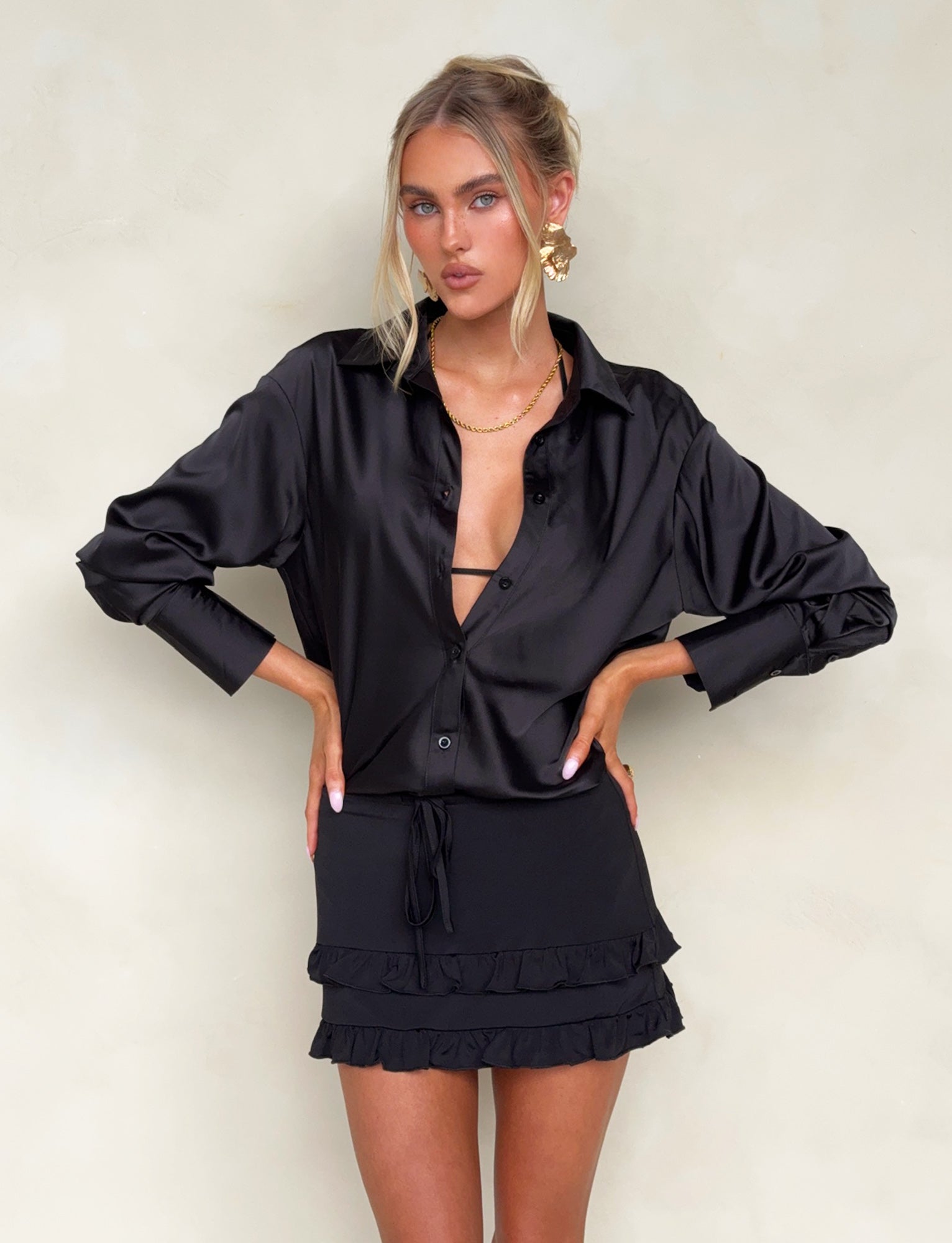 ALINA SHIRT - BLACK
