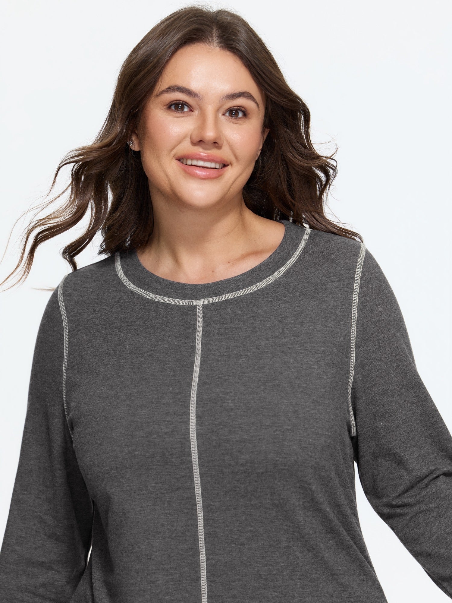 Supersoft Contrast Stitch Round Neck T-Shirt