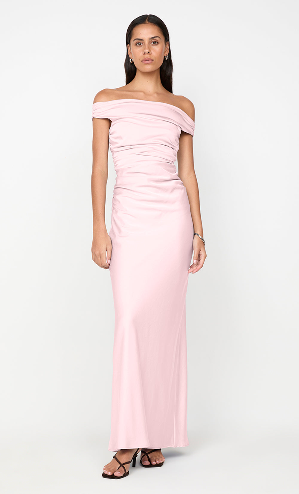 ETERNITY OFF SHOULDER MAXI - POWDER PINK
