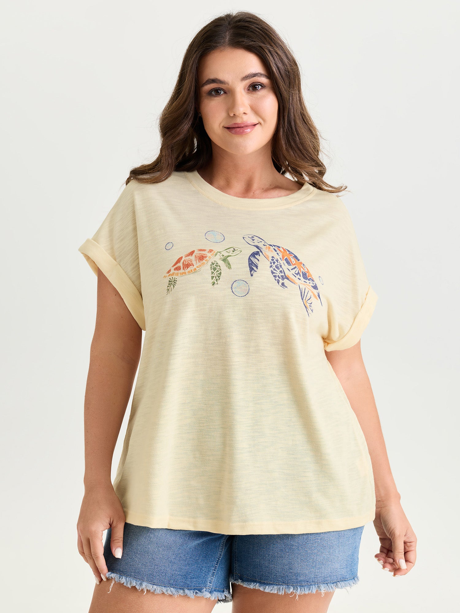 Supersoft Happy Turtle Print T-Shirt