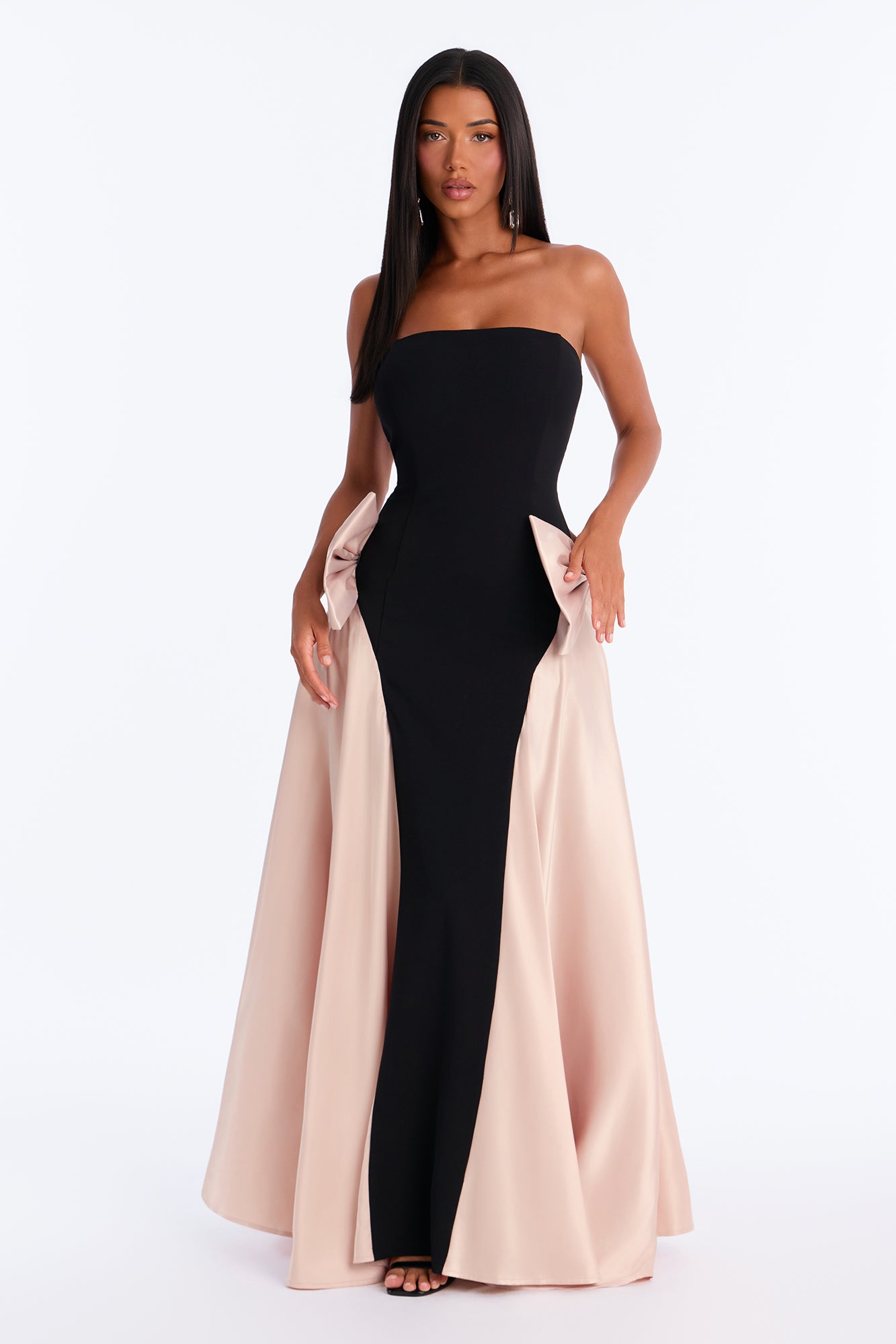 Dolled Up Bow Gown - Black