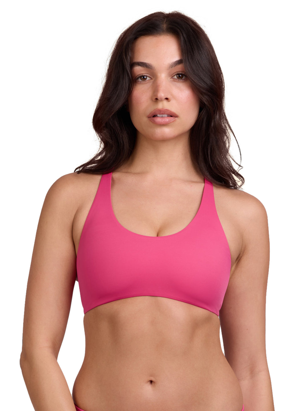 JOLYN Women's Blake Solid Tie-Back Bikini Top