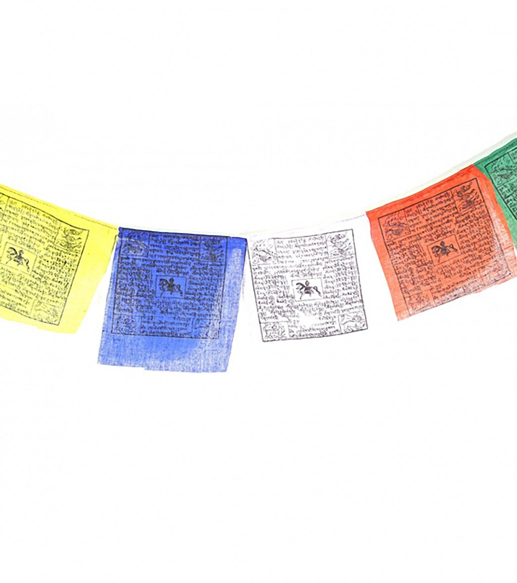 Sacred Space Set of 10 Windhorse Tibetan Cotton Prayer Flags