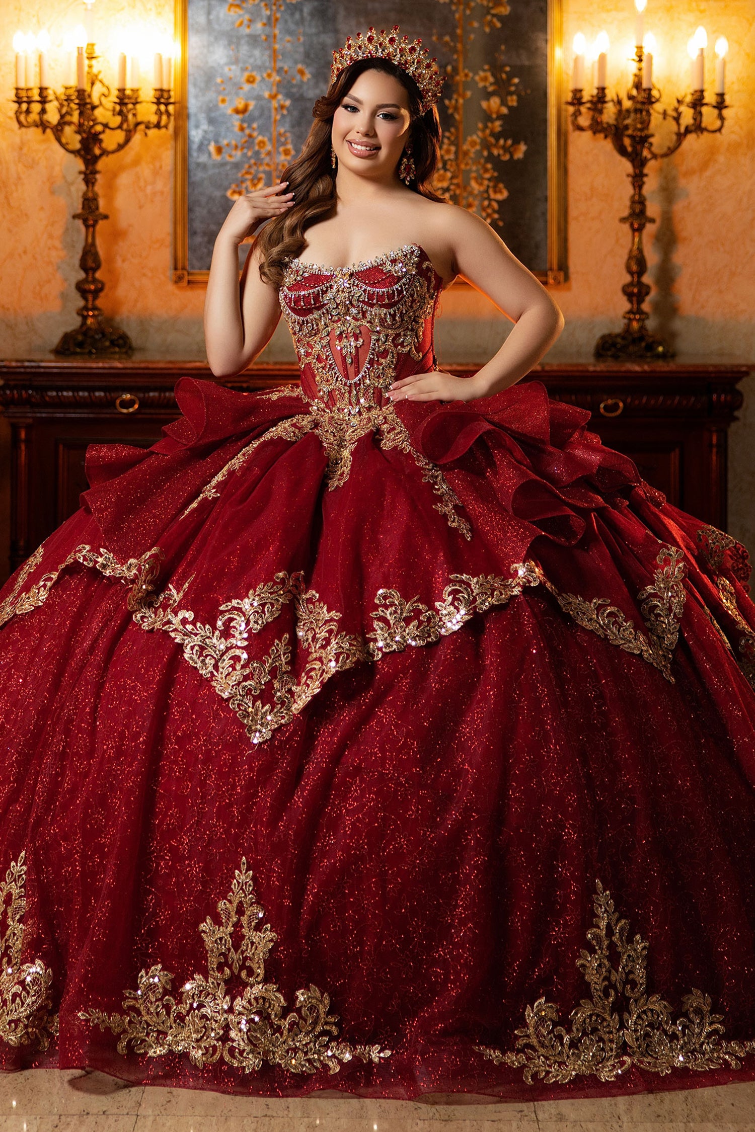 Vizcaya by Mori Lee 4080062 - Stone Embellished Tulle Quinceanera Gown