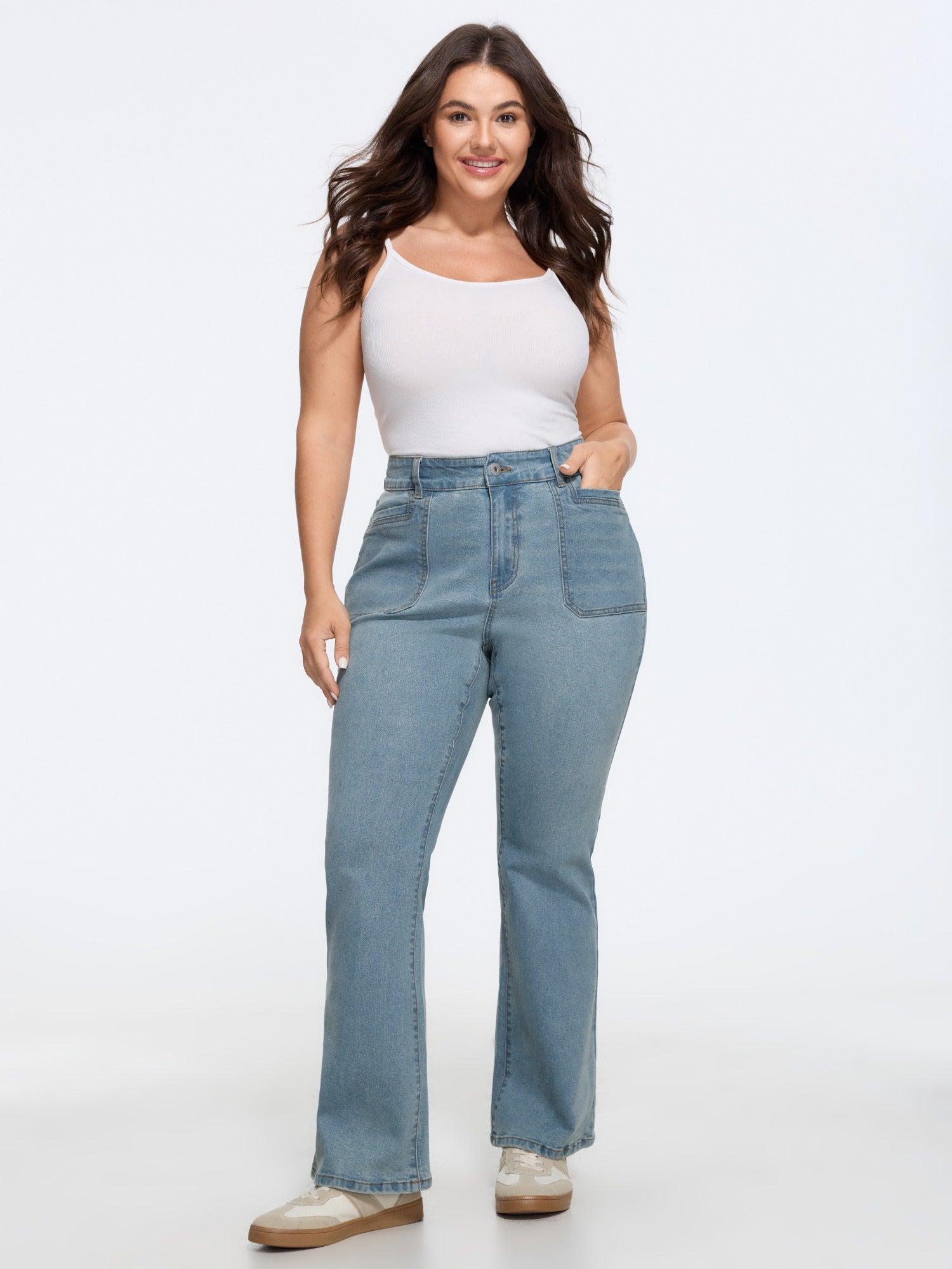 Stretch Wash No Waist Gap Bootcut Jeans
