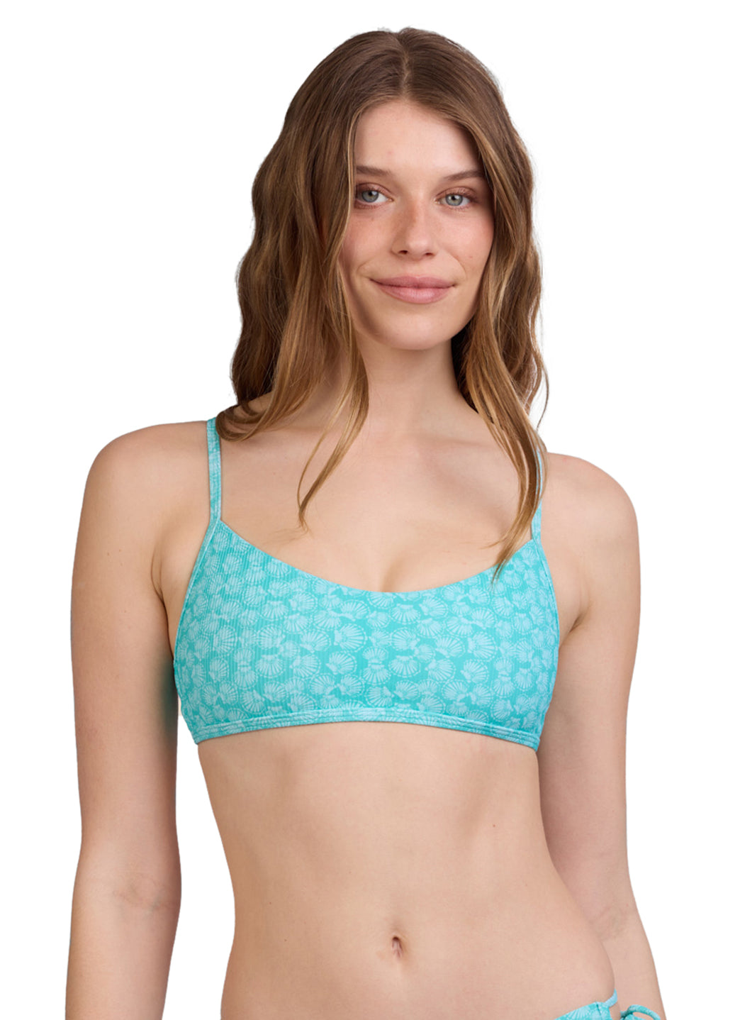 JOLYN Women's Hikari Clamshell Tie-Back Bikini Top