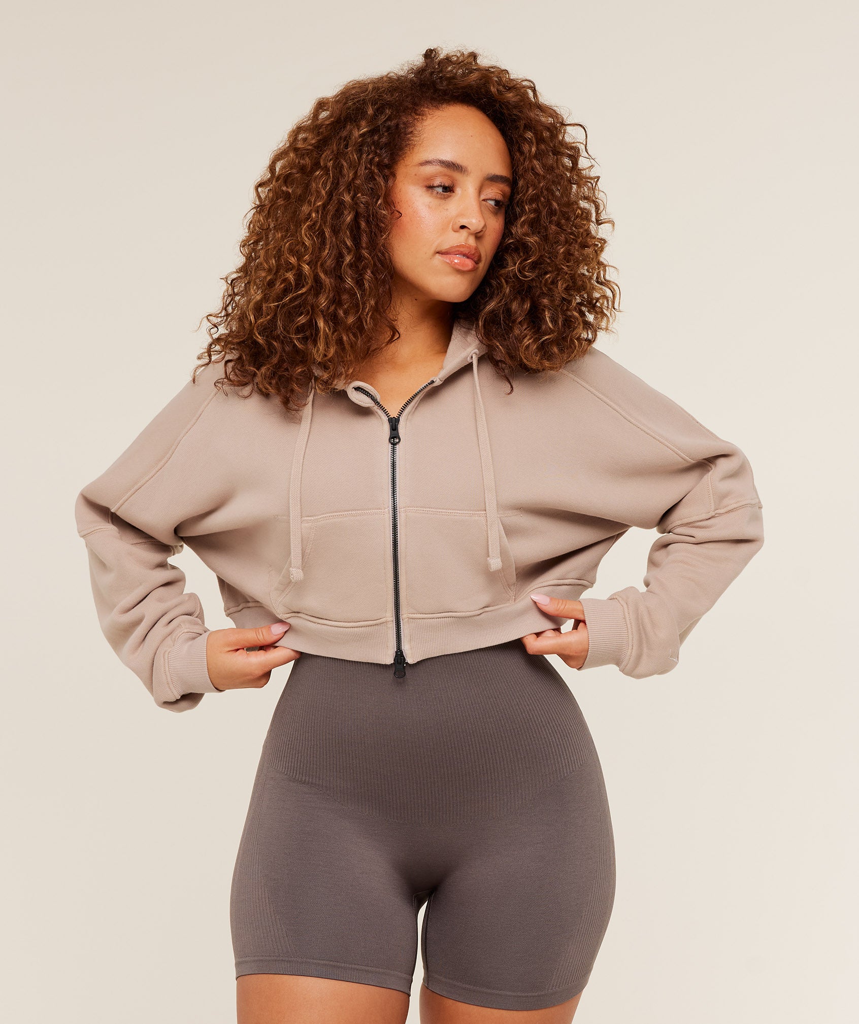 Gymshark Pump Zip Through Hoodie - Dusk Pink/Wash