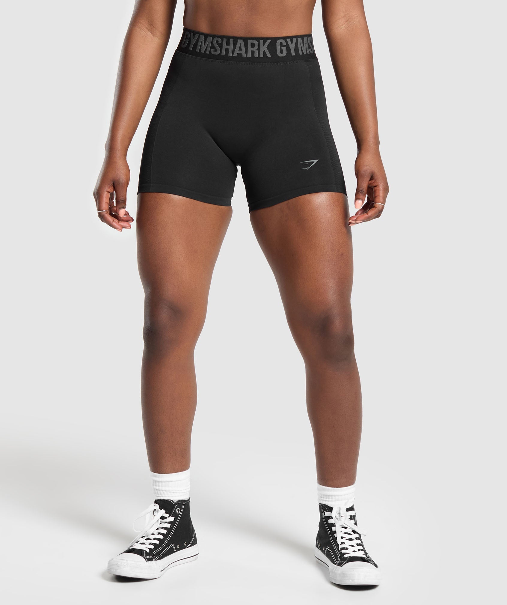Gymshark Flex Shorts - Black/Charcoal Grey