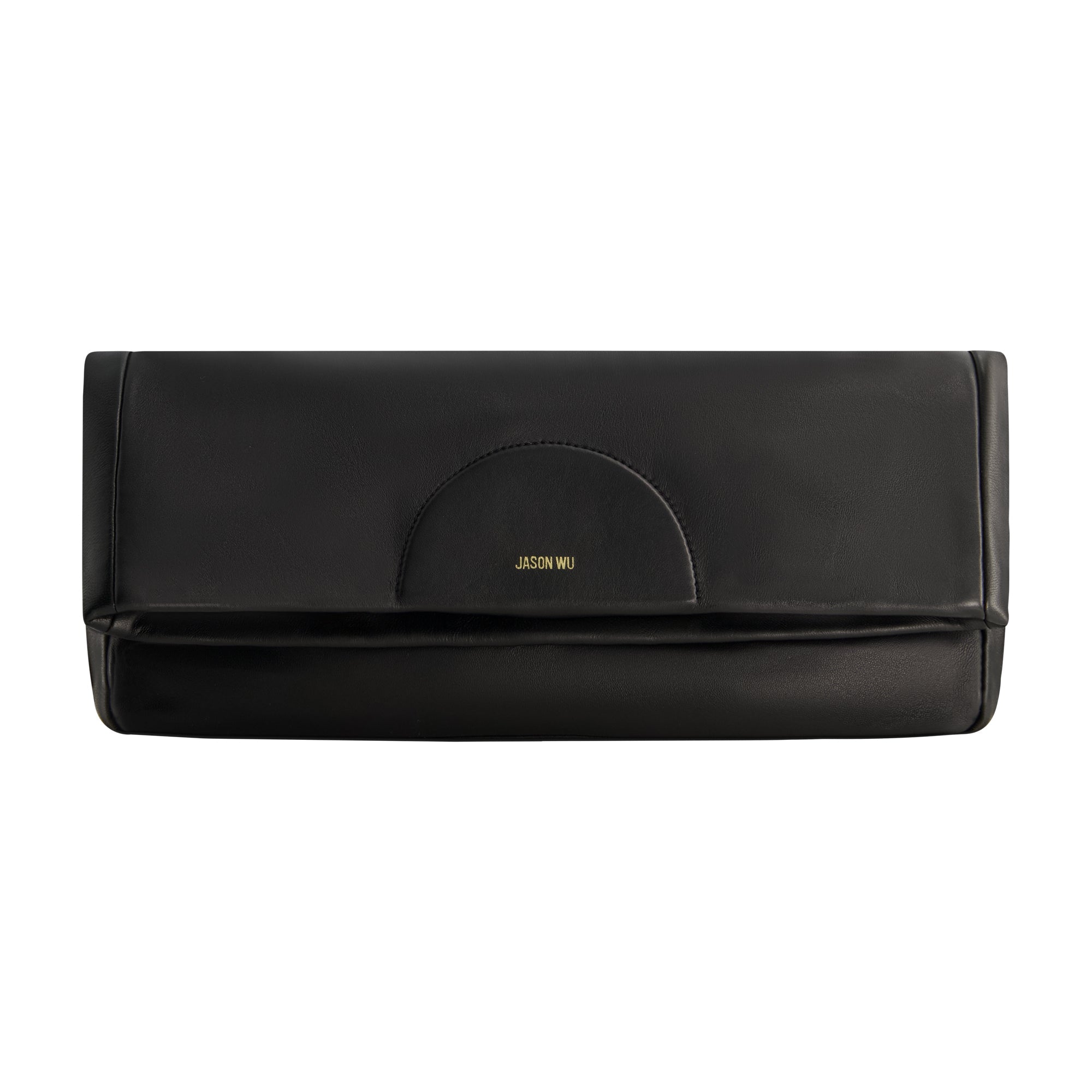 Jason Wu Elegant Fold-Over Clutch – Black