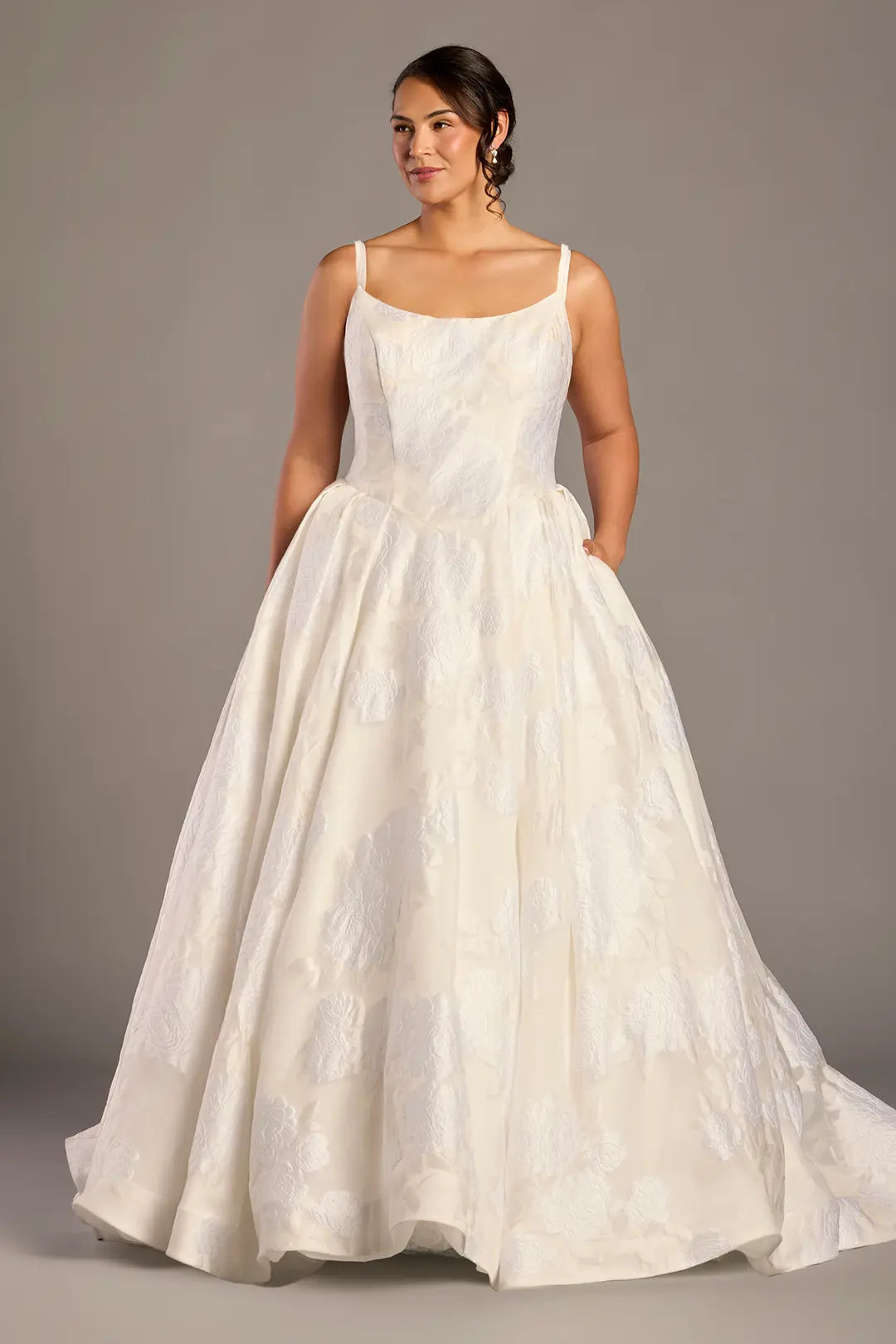 Brocade Tank Ball Gown