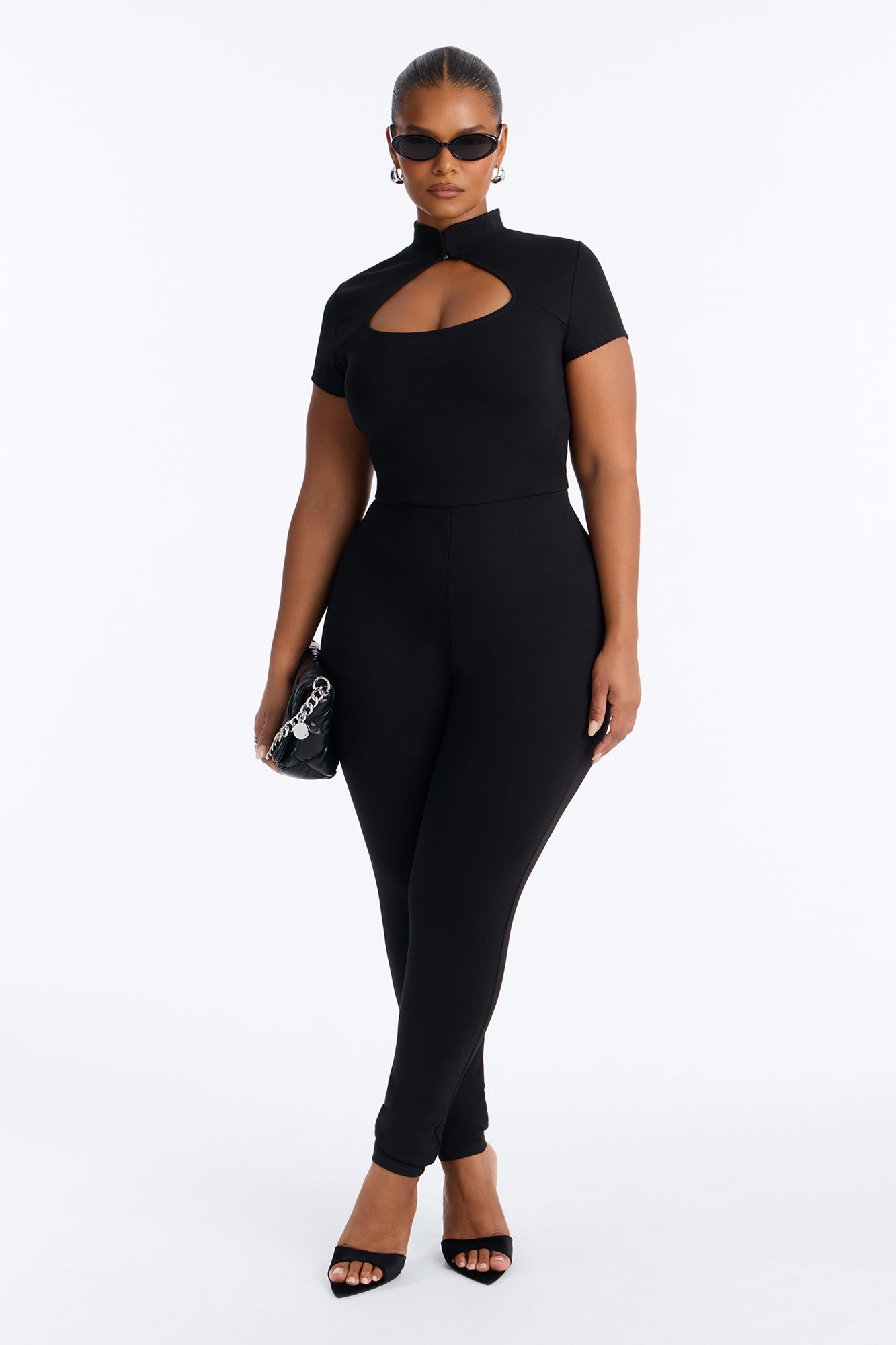 Head Over Heel Catsuit - Black
