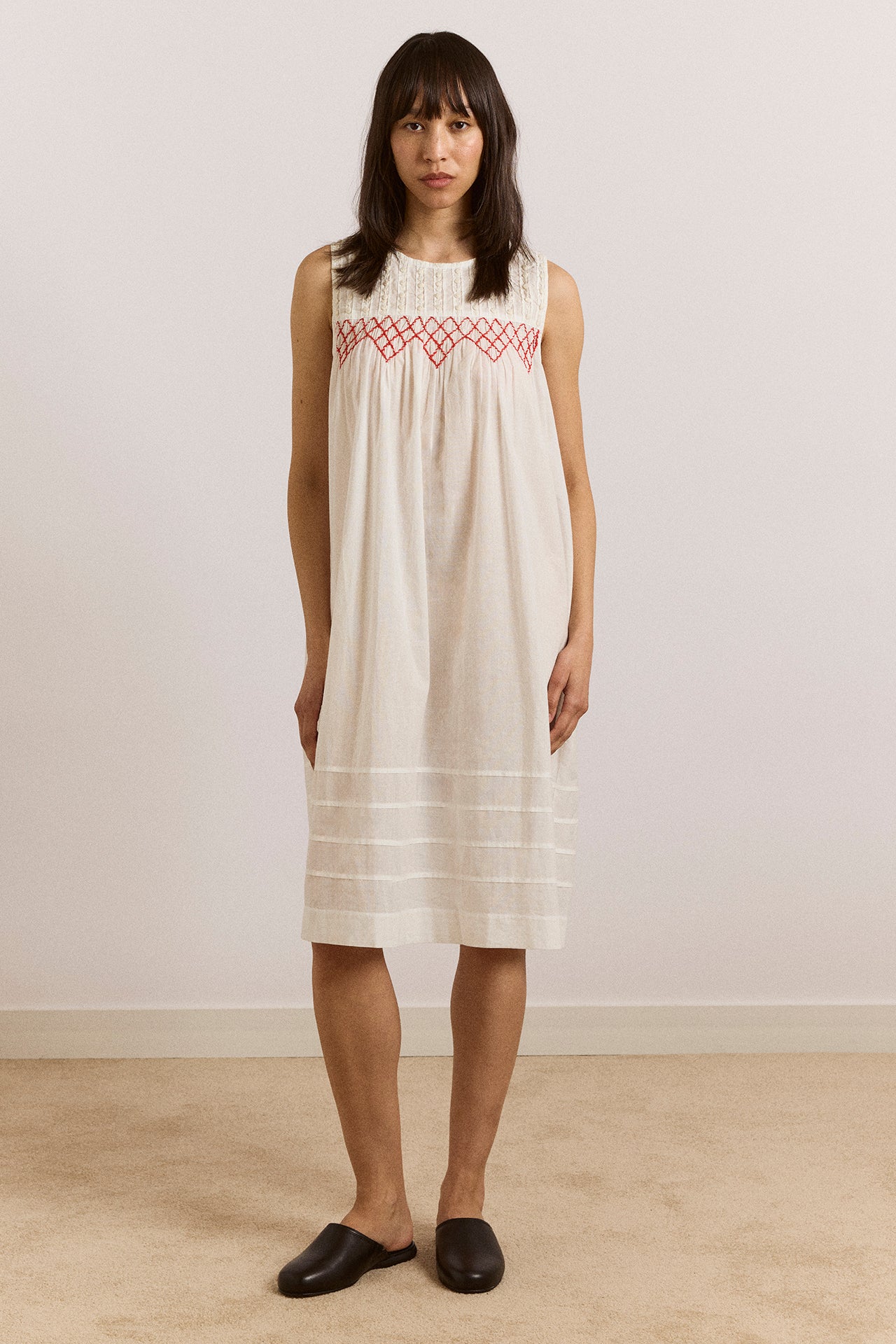 Ambrose Midi Night Dress - White