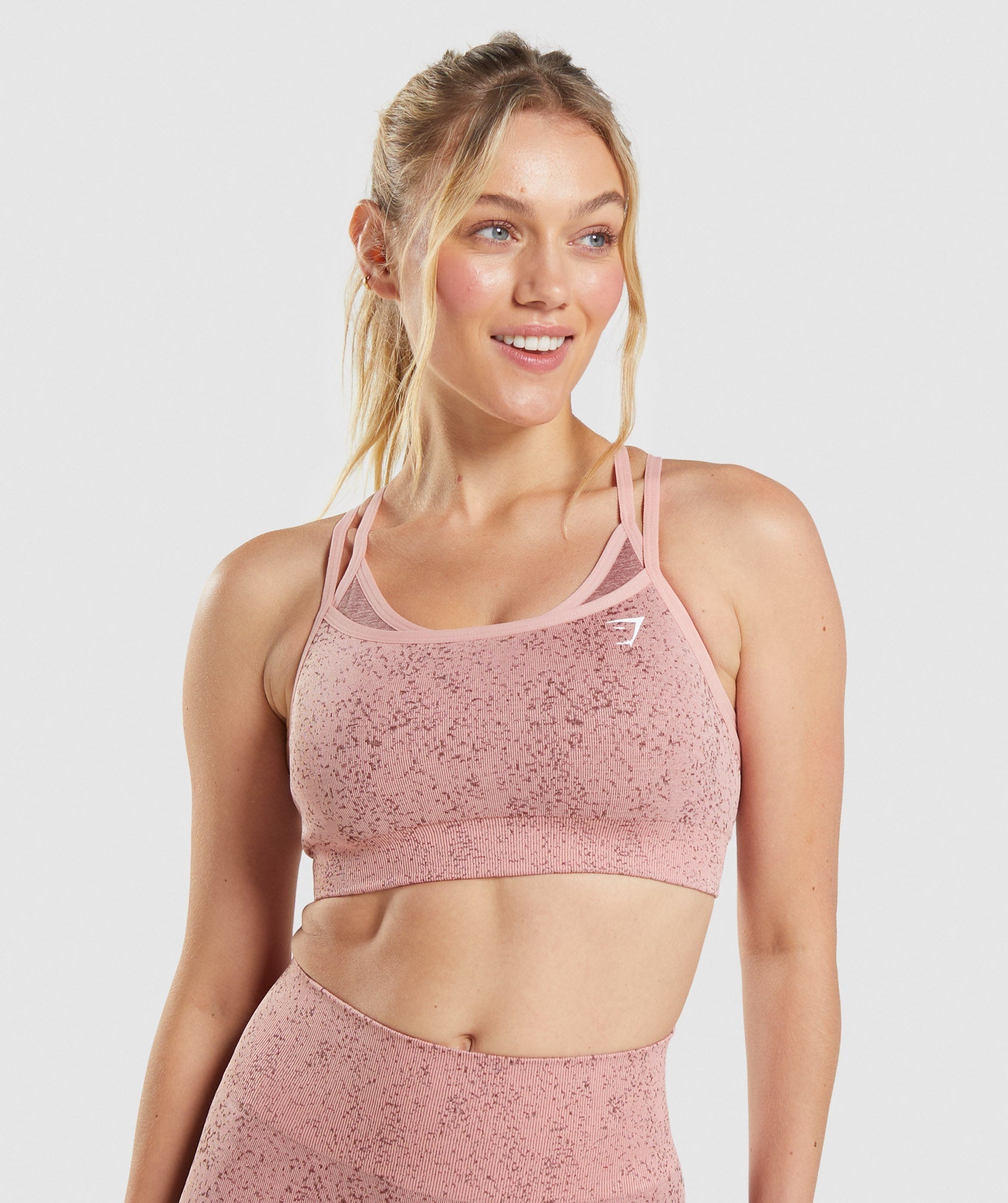 Gymshark Adapt Fleck Seamless Sports Bra - Paige Pink