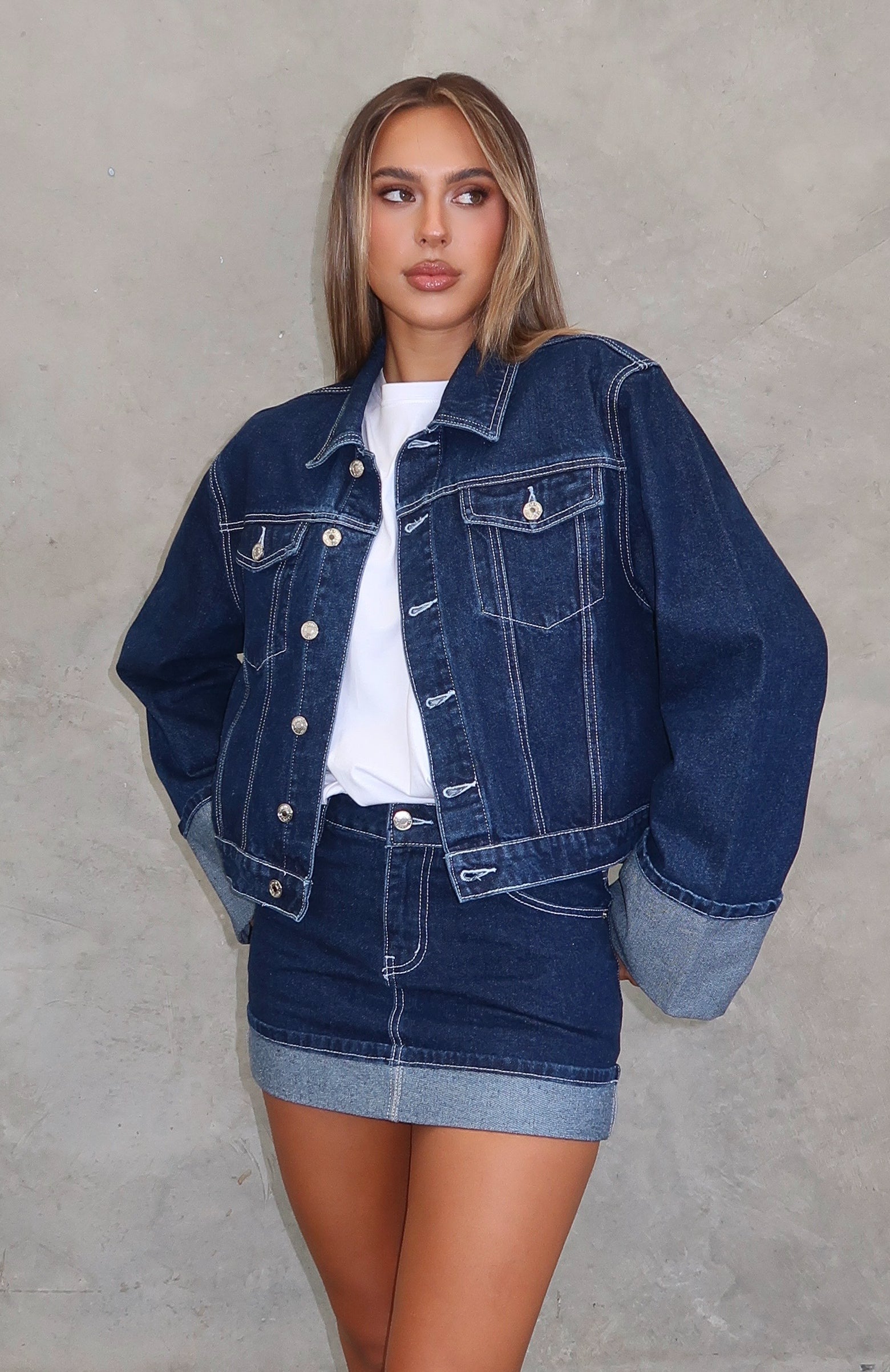 Charlotte Denim Jacket Dark Indigo Wash