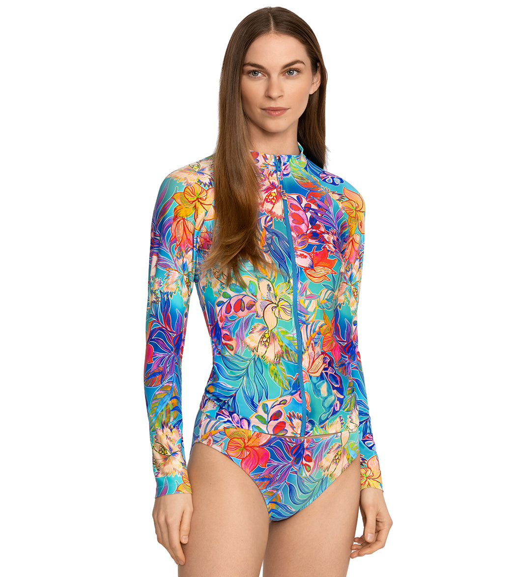Johnny Was Wome's Helena Long Sleeve Surf Shirt