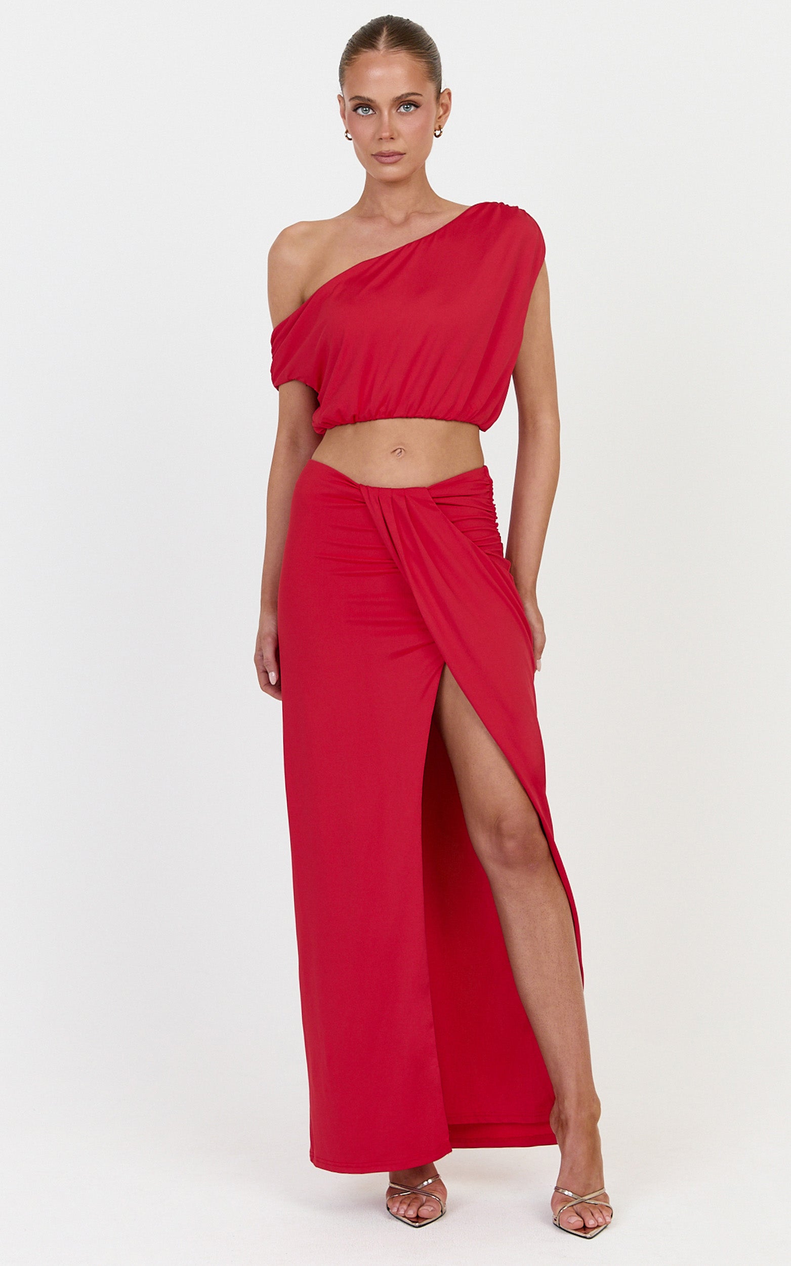 Rafaela Top - Off The Shoulder Top in Red
