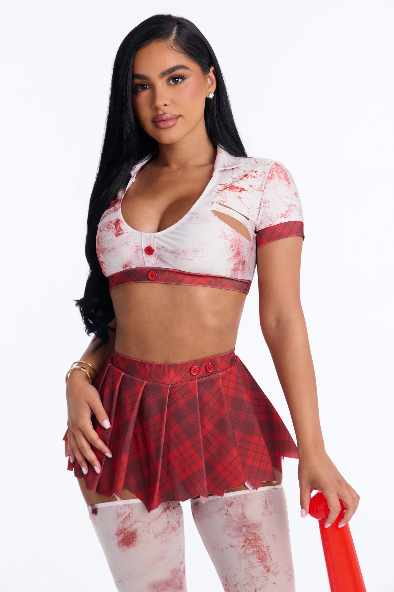 Zombae 4 Piece Costume Set - Red/combo