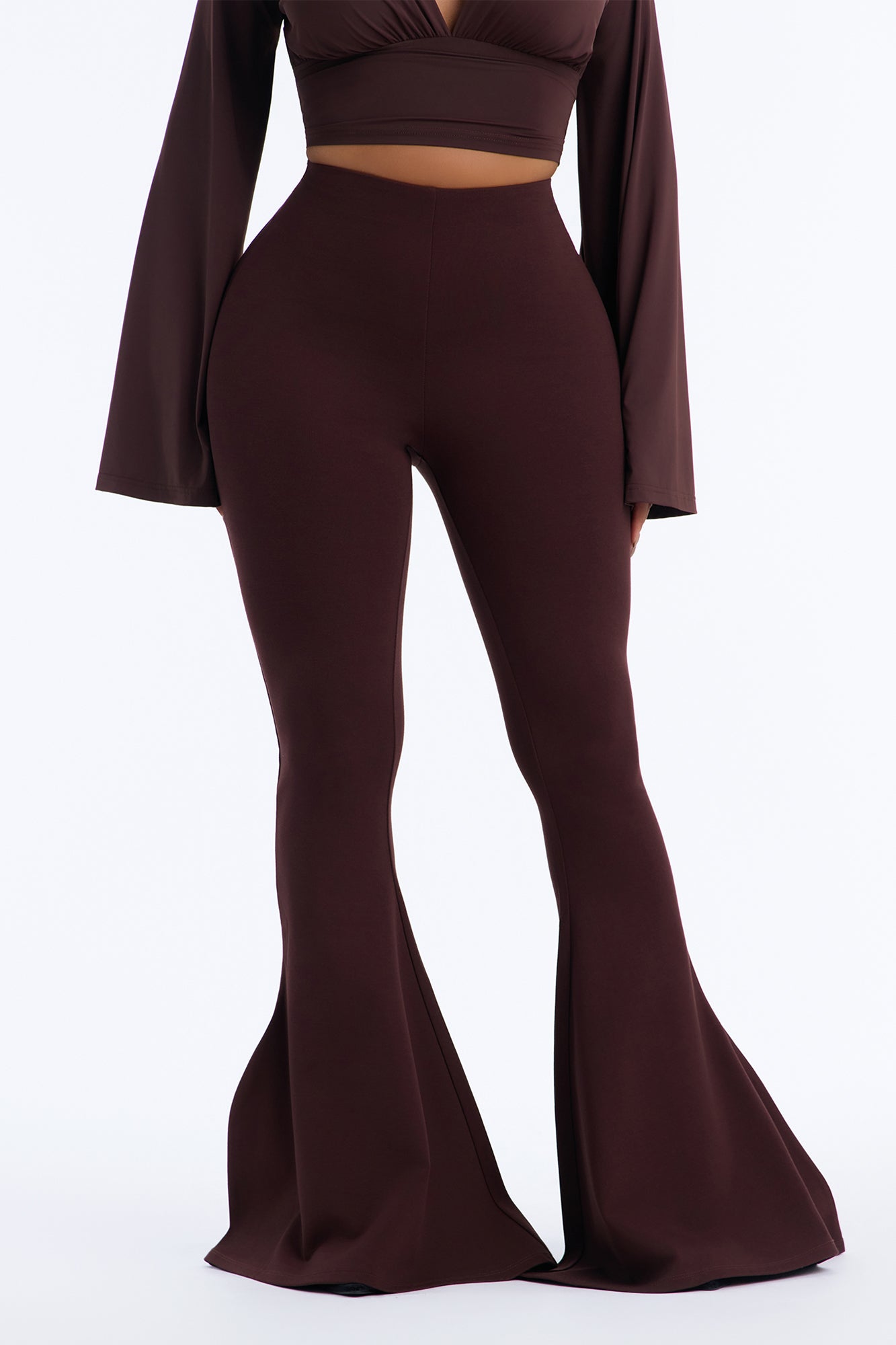 Zoya High Rise Super Flare Pant - Chocolate