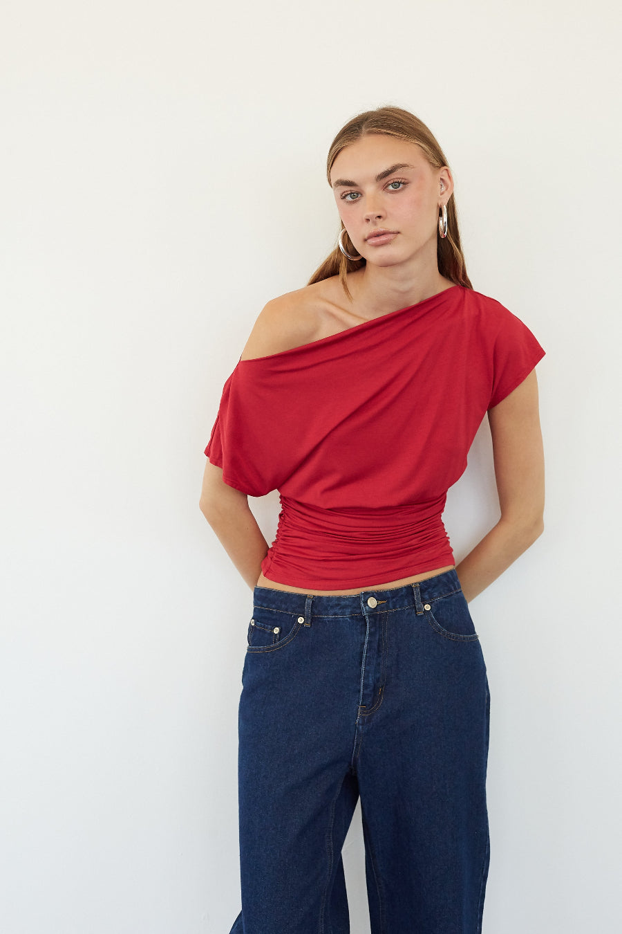 Jadia Off The Shoulder Ruched Top