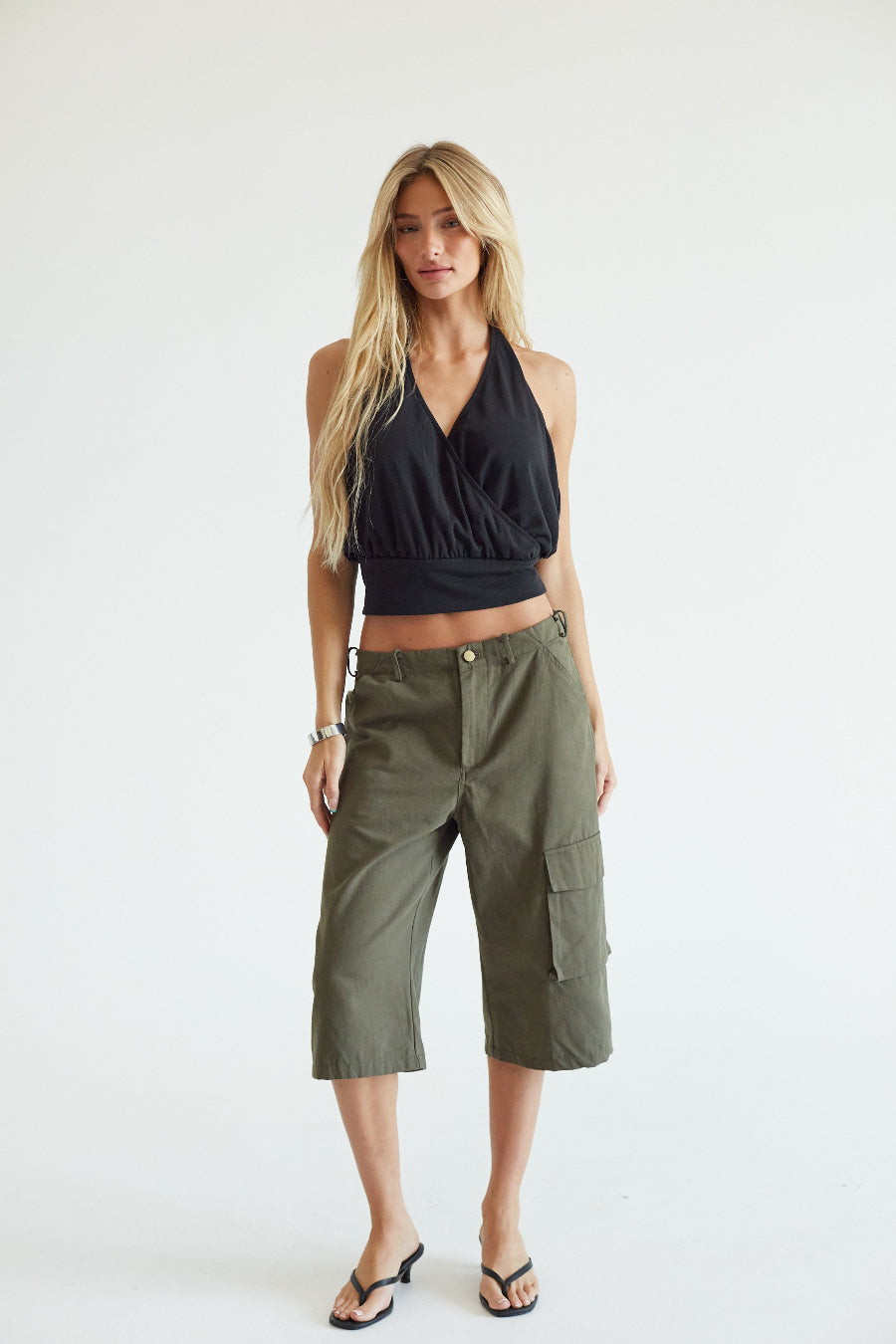 Jolina Cargo Knee Length Shorts