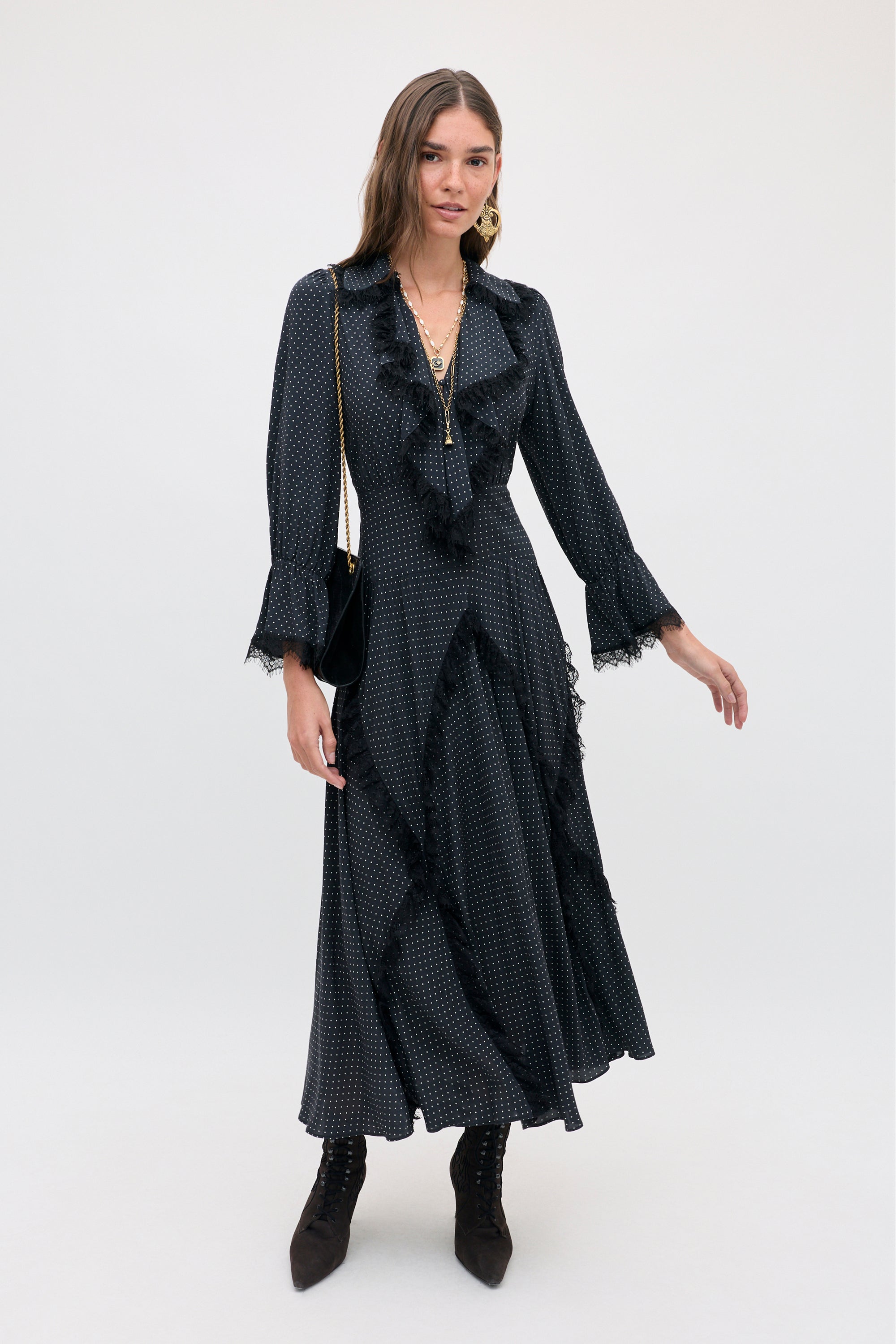 Aerin -  Micro Polka Dot Black