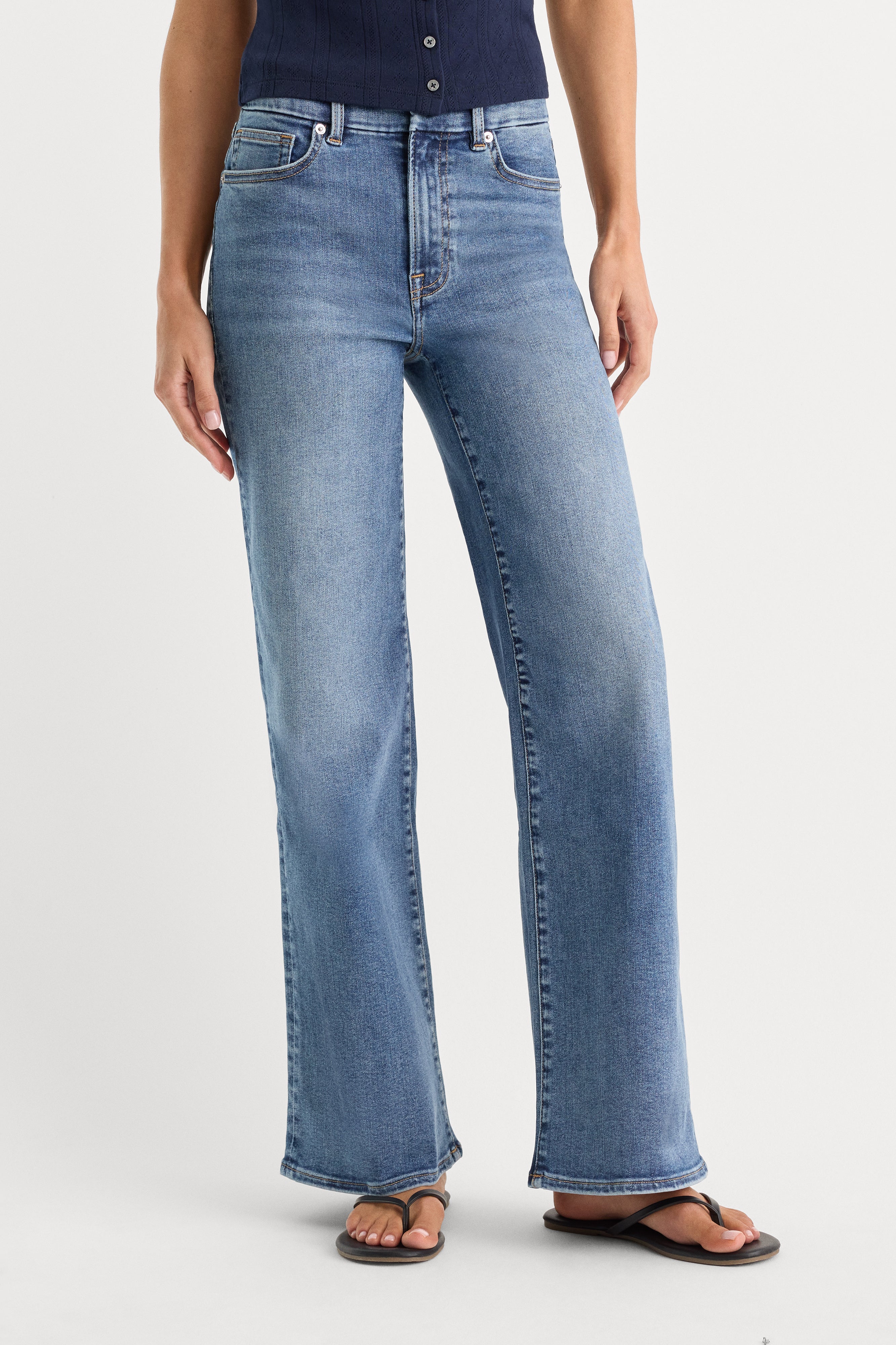 ALWAYS FITS PETITE SLIM PALAZZO JEANS | TAWNY