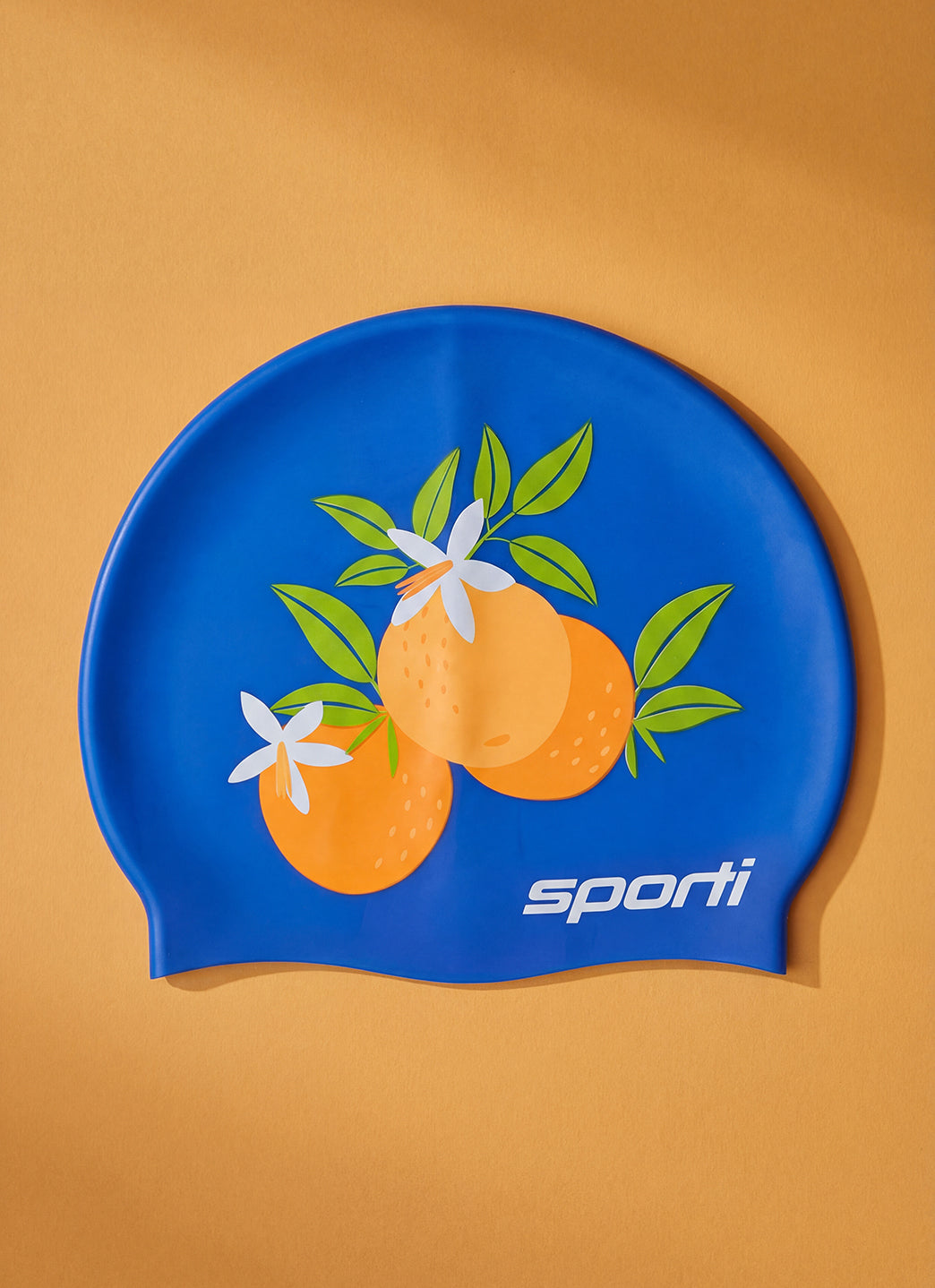 Sporti Orange Blossom Silicone Swim Cap