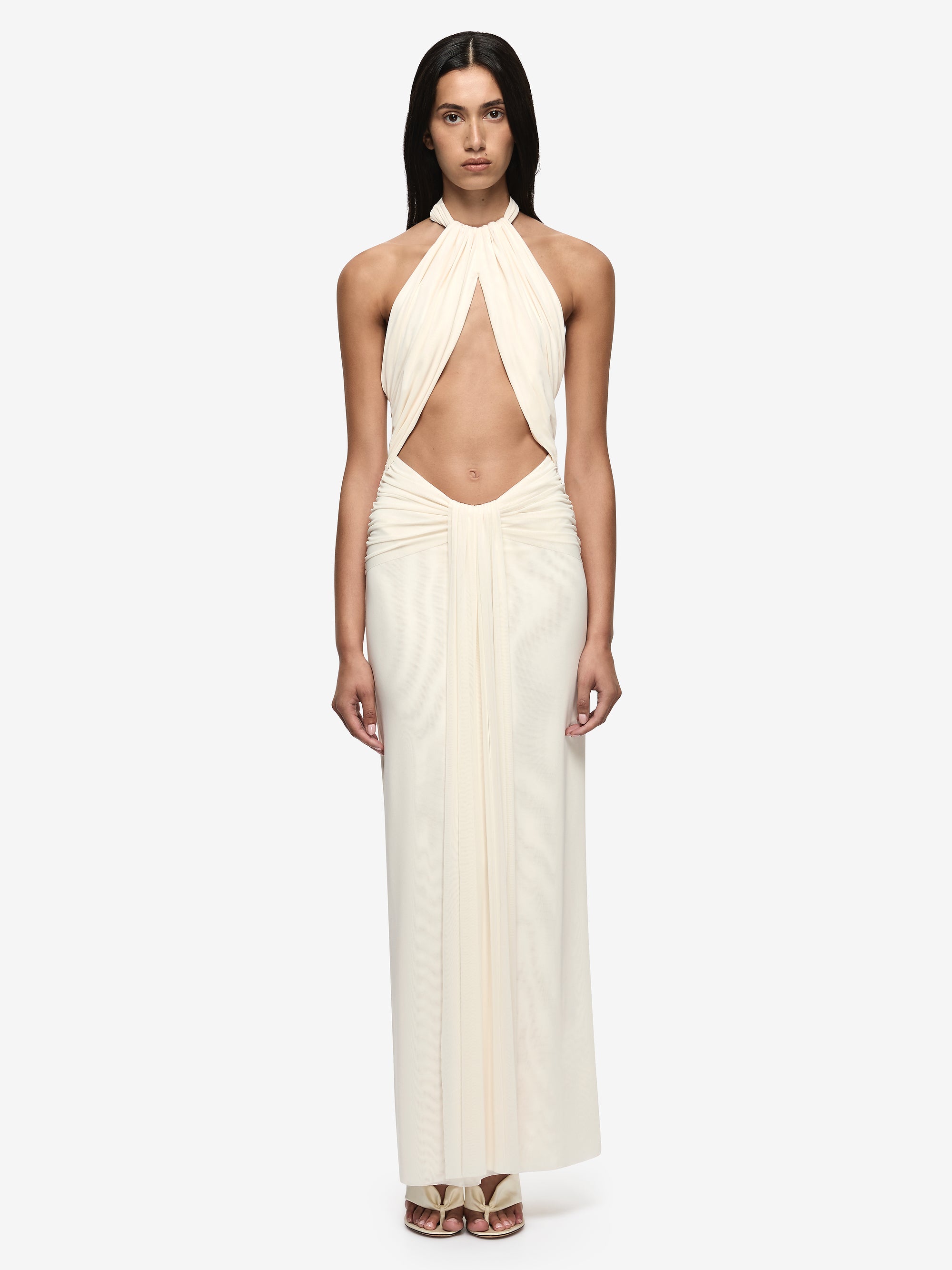 VALLETTA CUT OUT MAXI DRESS - BUTTERCREAM