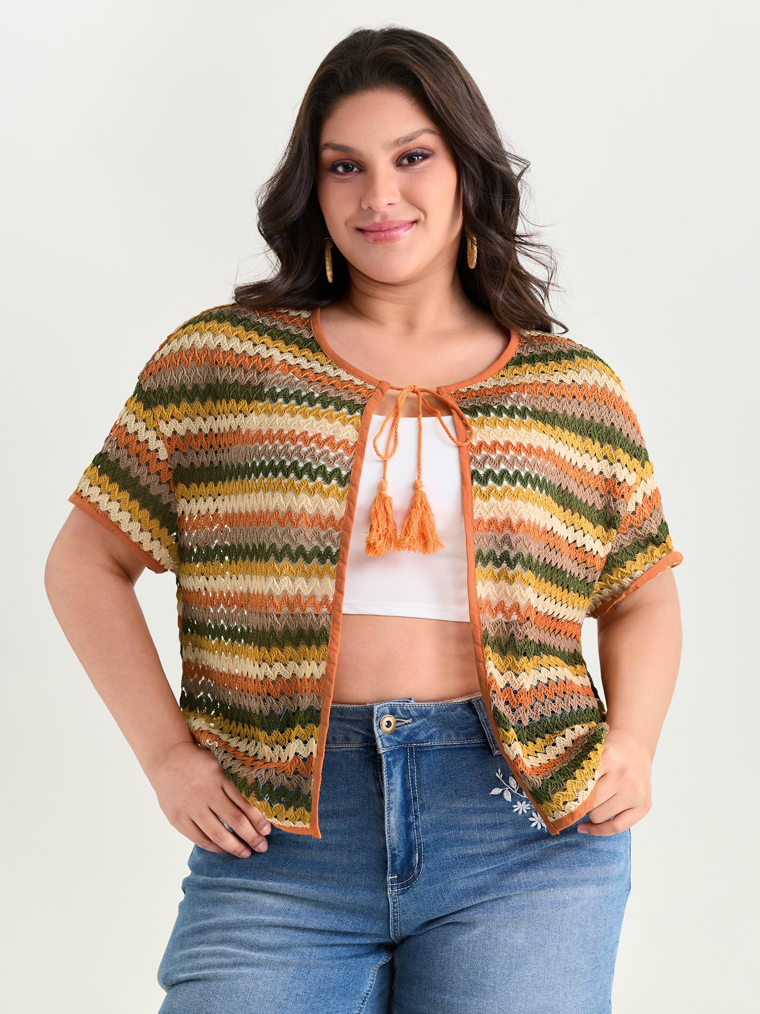 Striped Color Contrast Knit Top