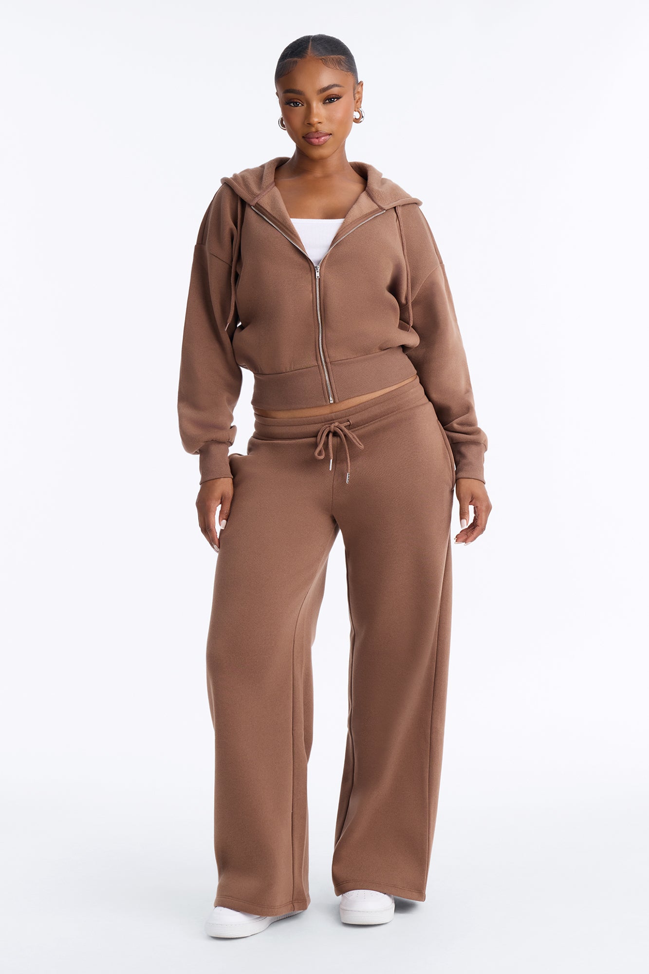 Candice Wide Leg Lounge Pant - Brown