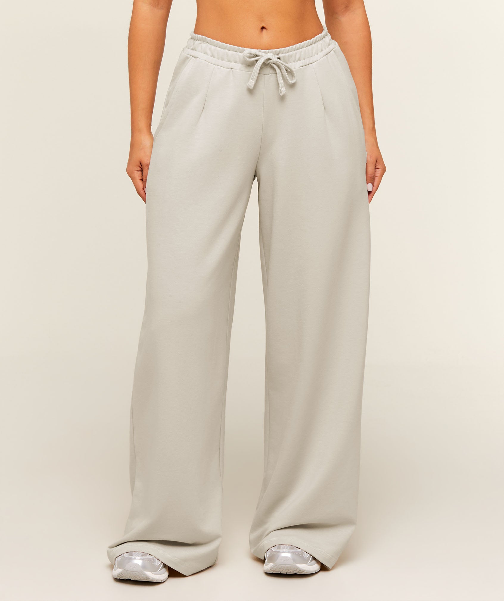 Gymshark Lightweight Wide Leg Pant Short - Pebble Grey