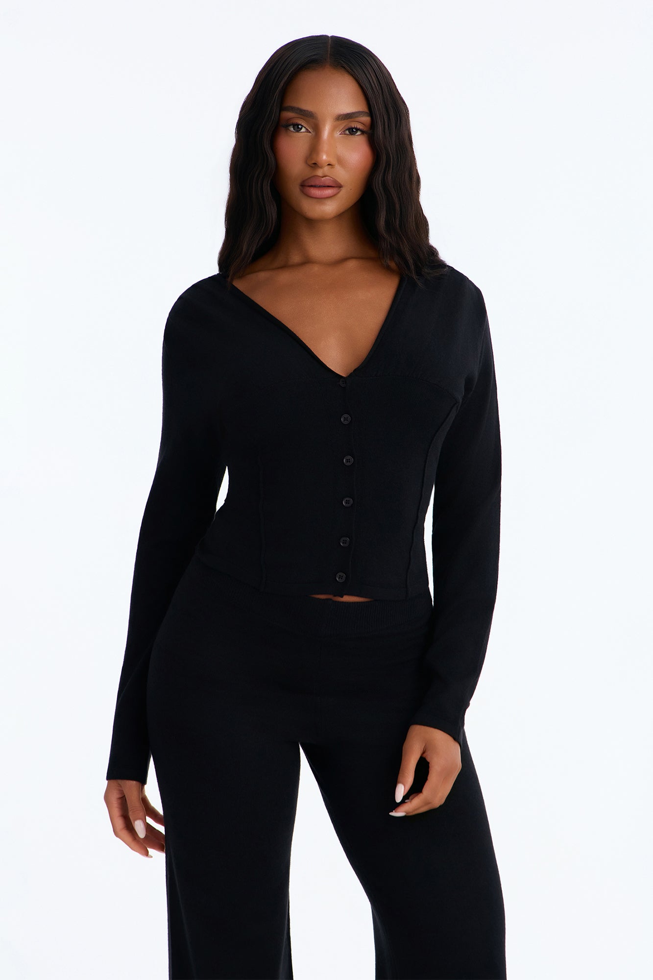 Farah Sweater Pant Set - Black