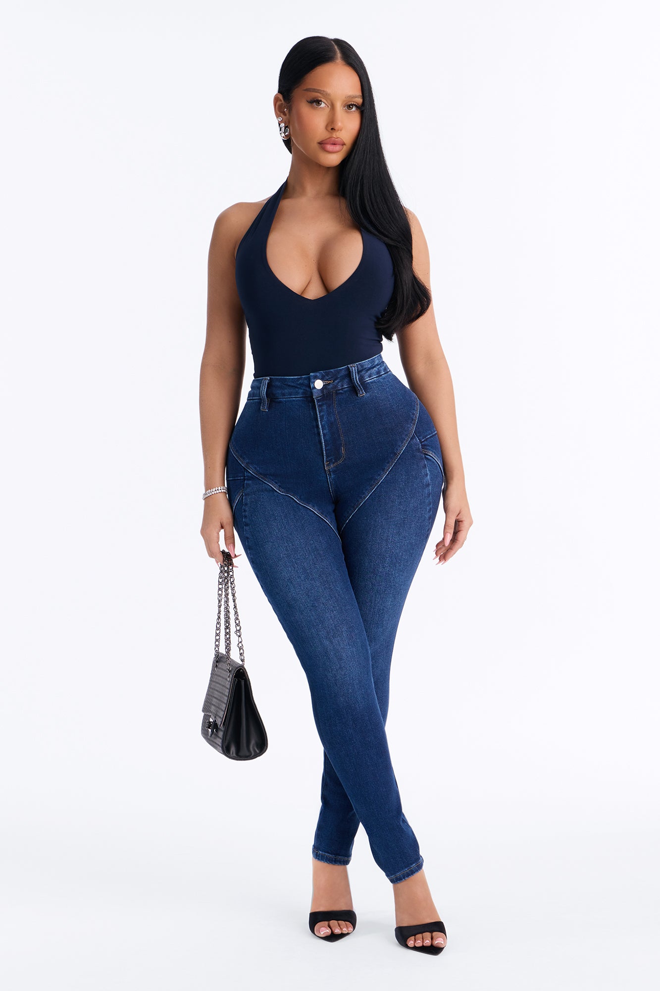 Verona High Rise Sculpt Skinny Jeans - Dark Wash
