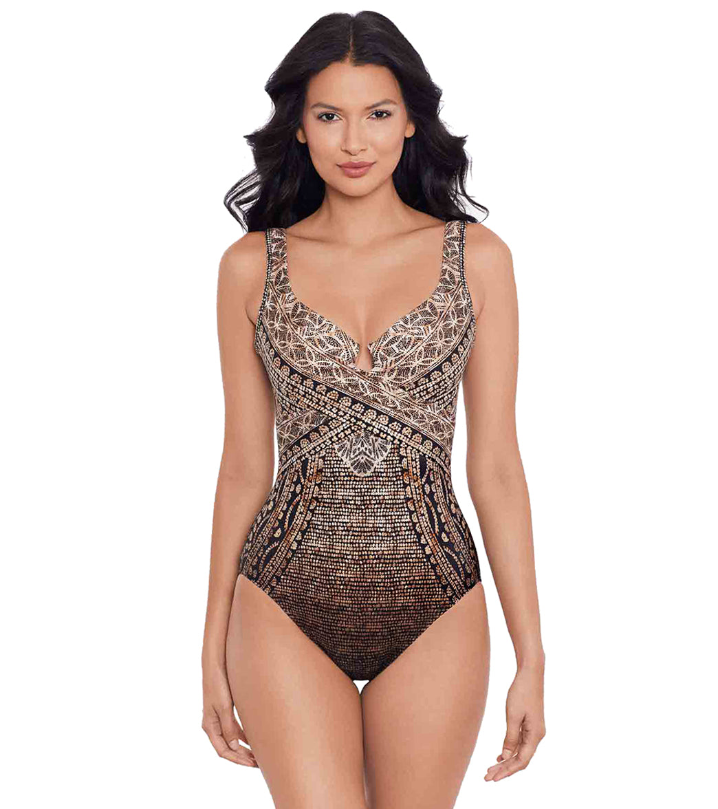 Miraclesuit Women's Cappadocia Criss Cross Escape One Piece Swimsuit