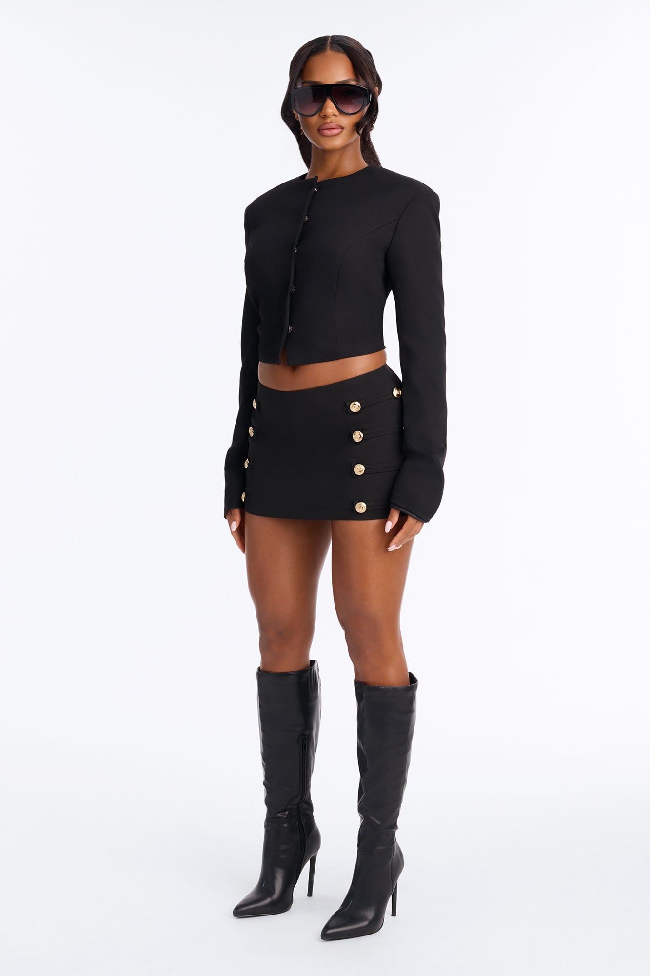 Always In Command Micro Mini Skort - Black