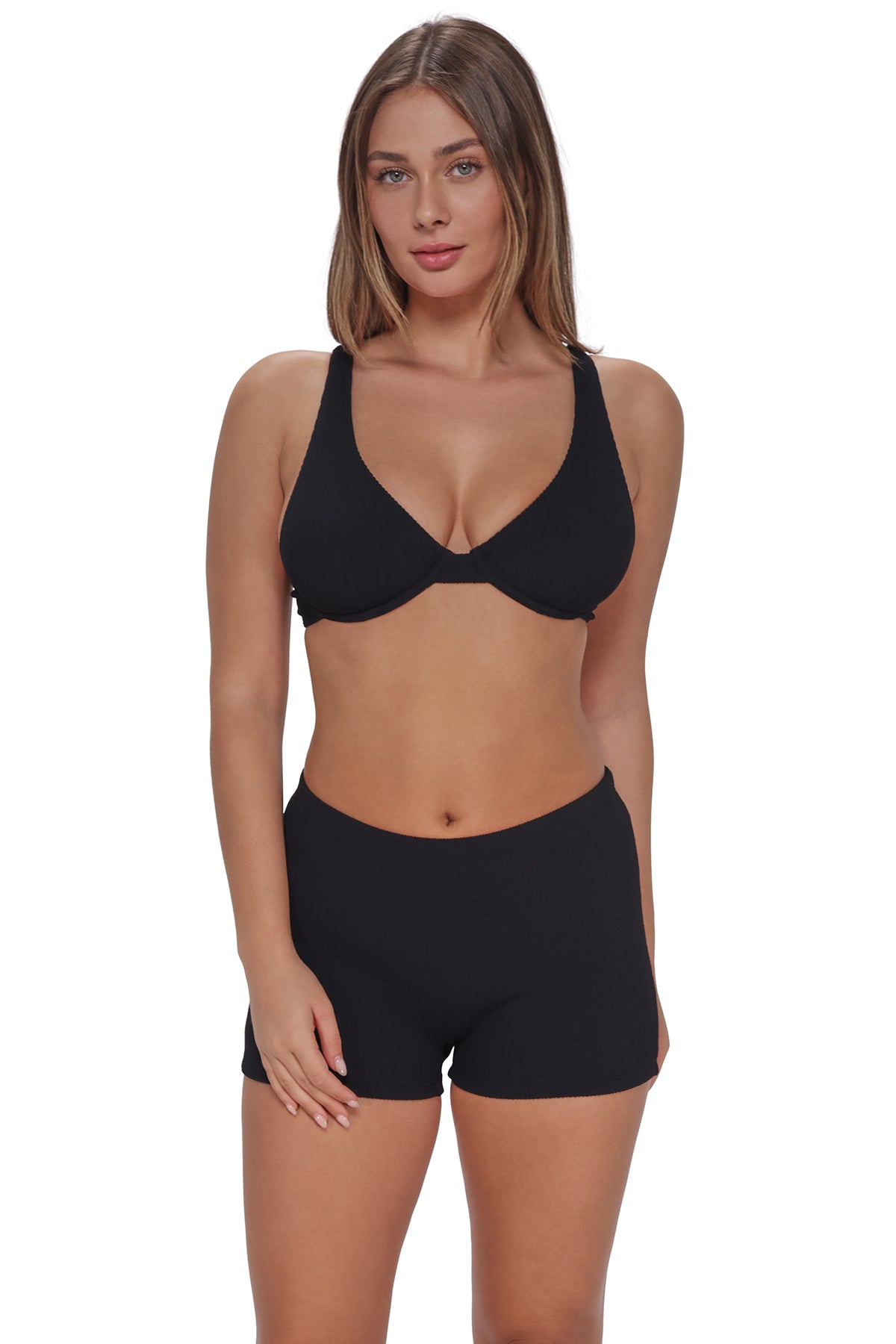 Pacifica by Sunsets Black Rib Emery Underwire Top