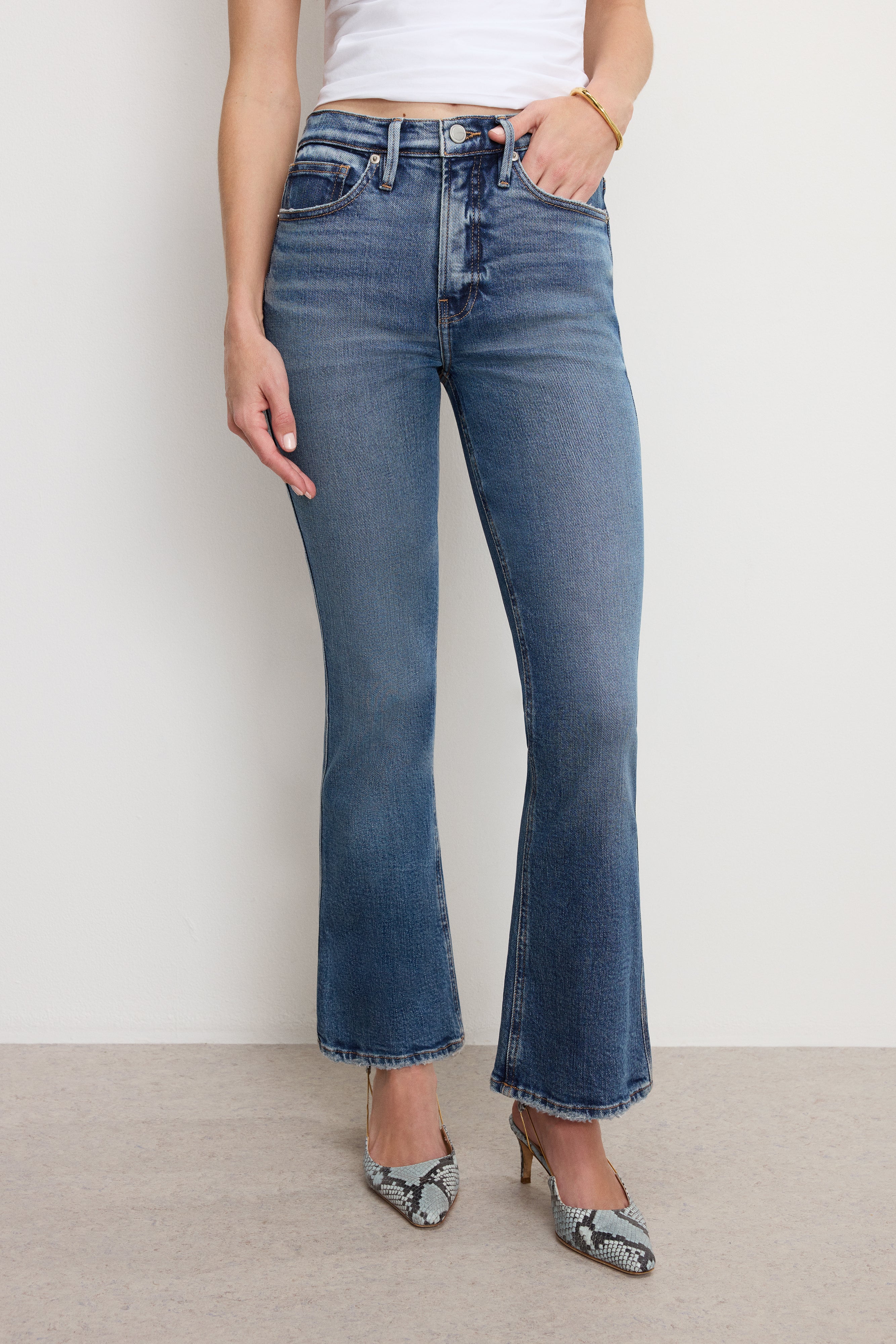 GOOD KICK FLARE JEANS | INDIGO1014