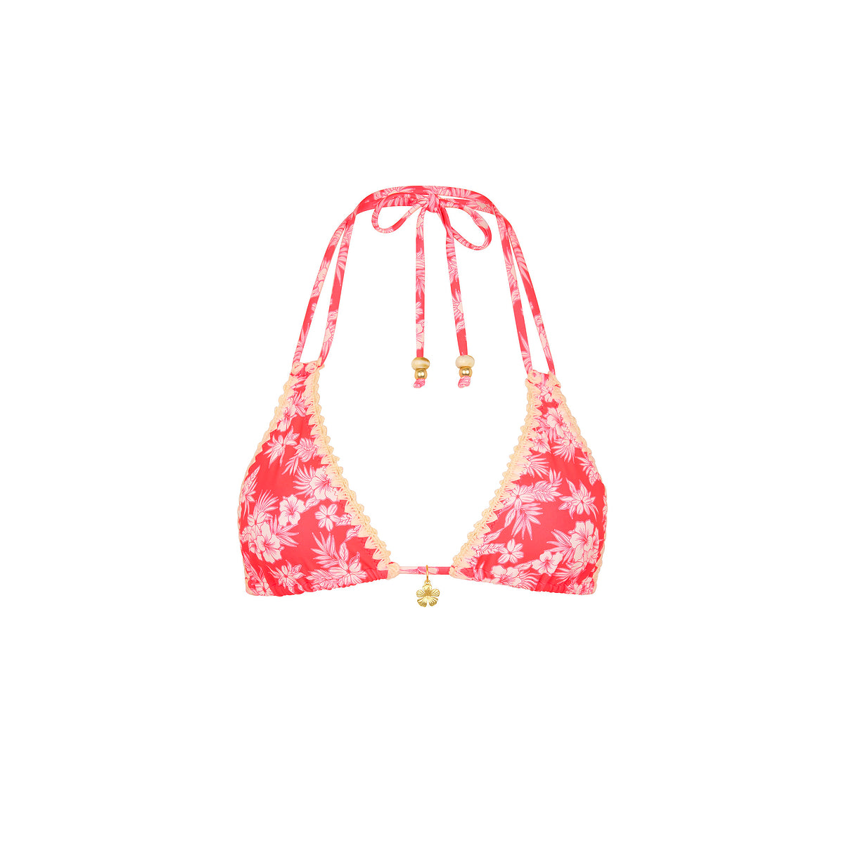 Kulani Kinis Island Punch Crochet Halter Bikini Top