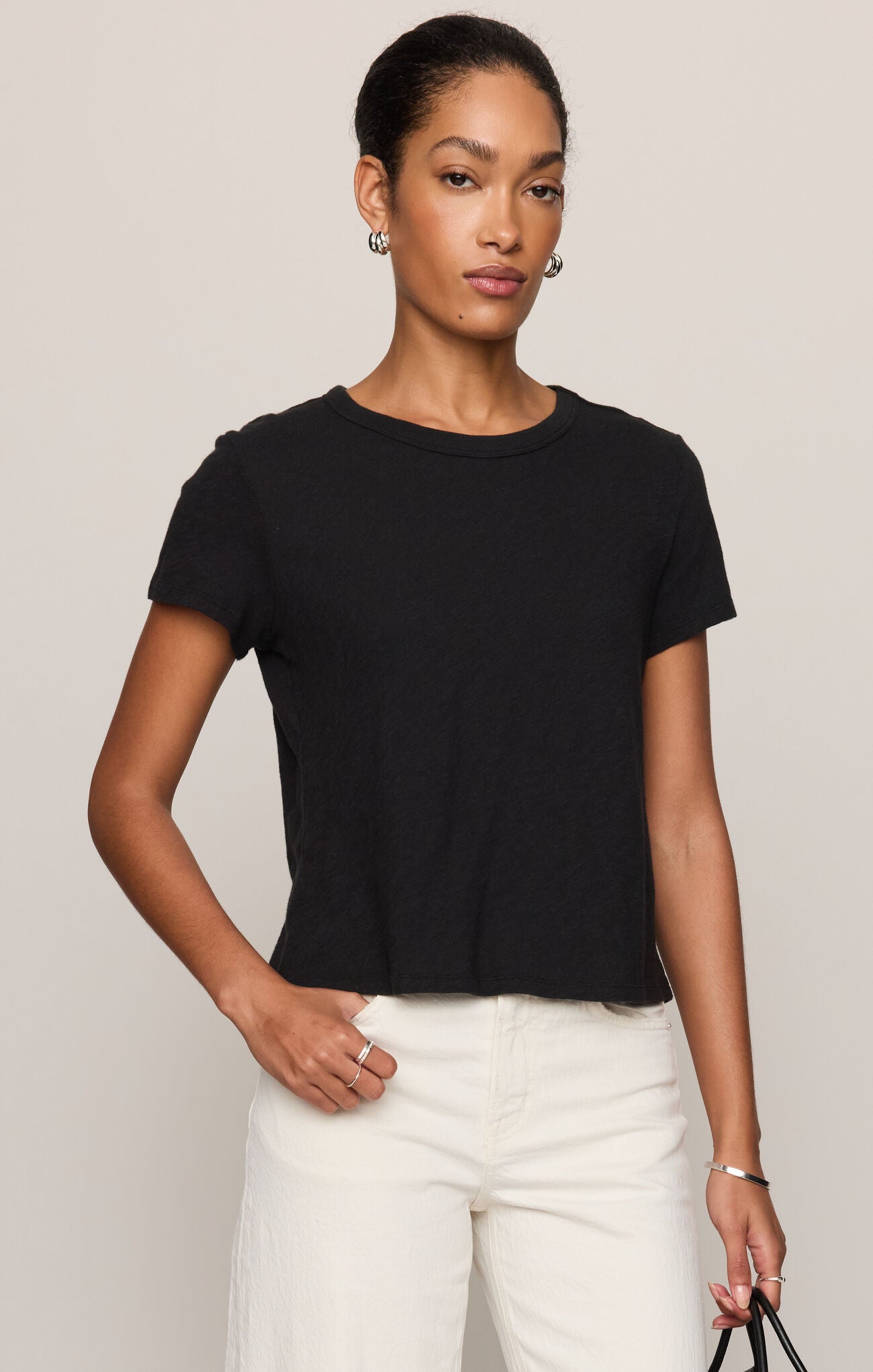 Z Supply Black Junie Slub Tee Shirt