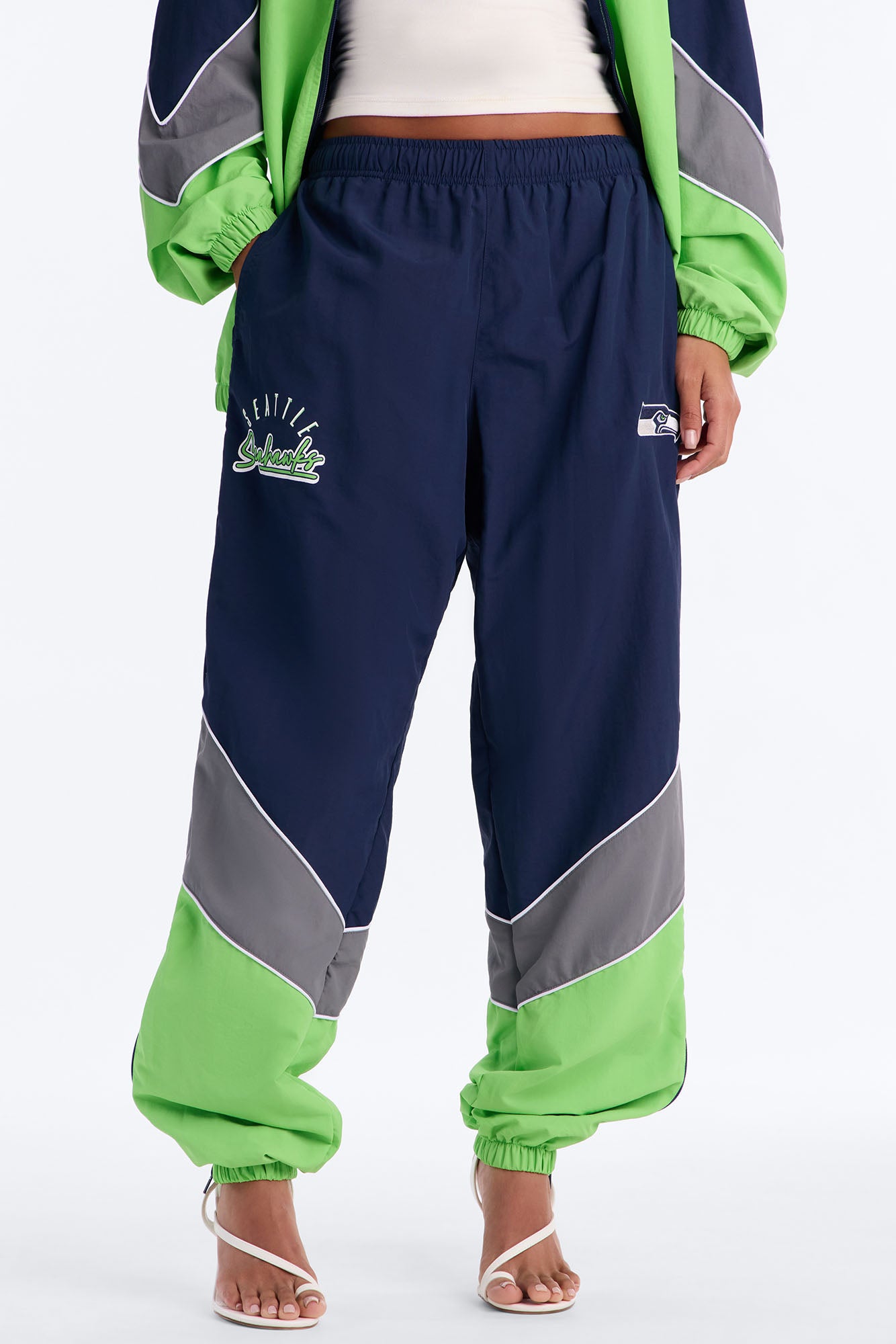NFL Seahawks Windbreaker Track Pant - Navy