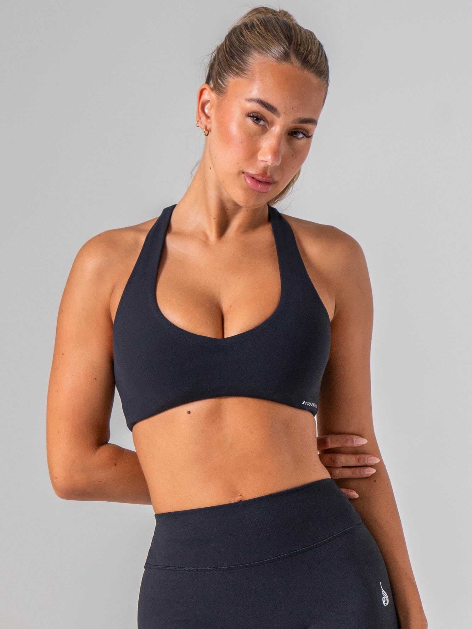 NKD Sueded Luxe V Neck Bra - Black