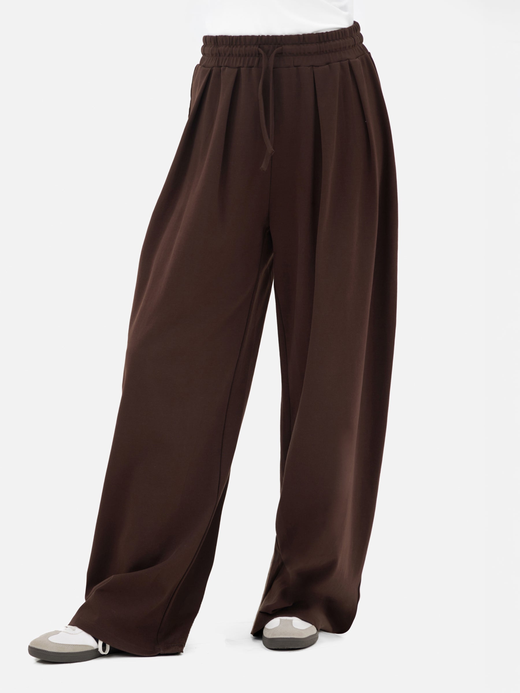 Cleo Wide Leg Trousers - Brown