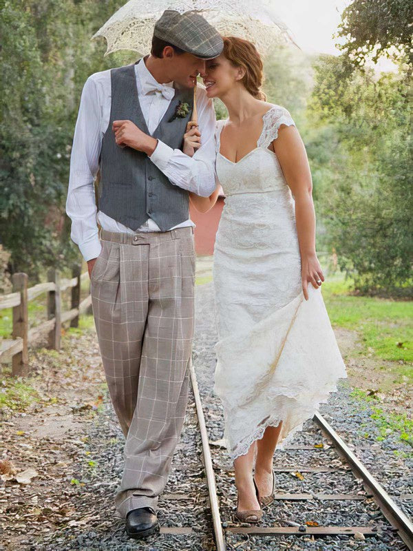 Beautiful Lace Sweetheart Mermaid Floor-Length Wedding Dresses