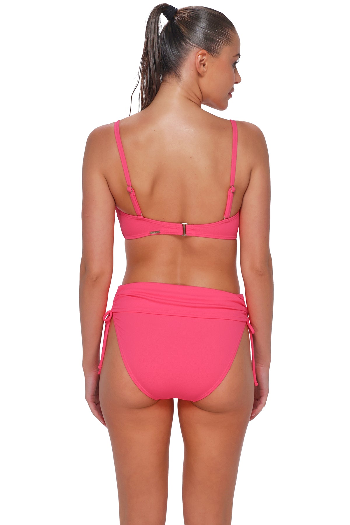 Sunsets Posy Pink Crepe Darci High Waist Bottom