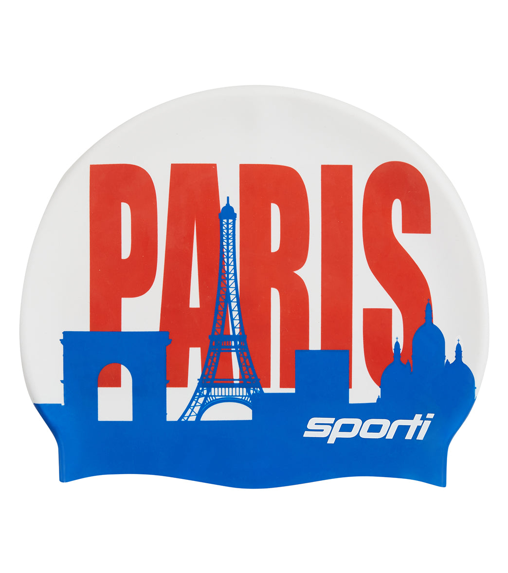 Sporti Paris Skyline Silicone Swim Cap