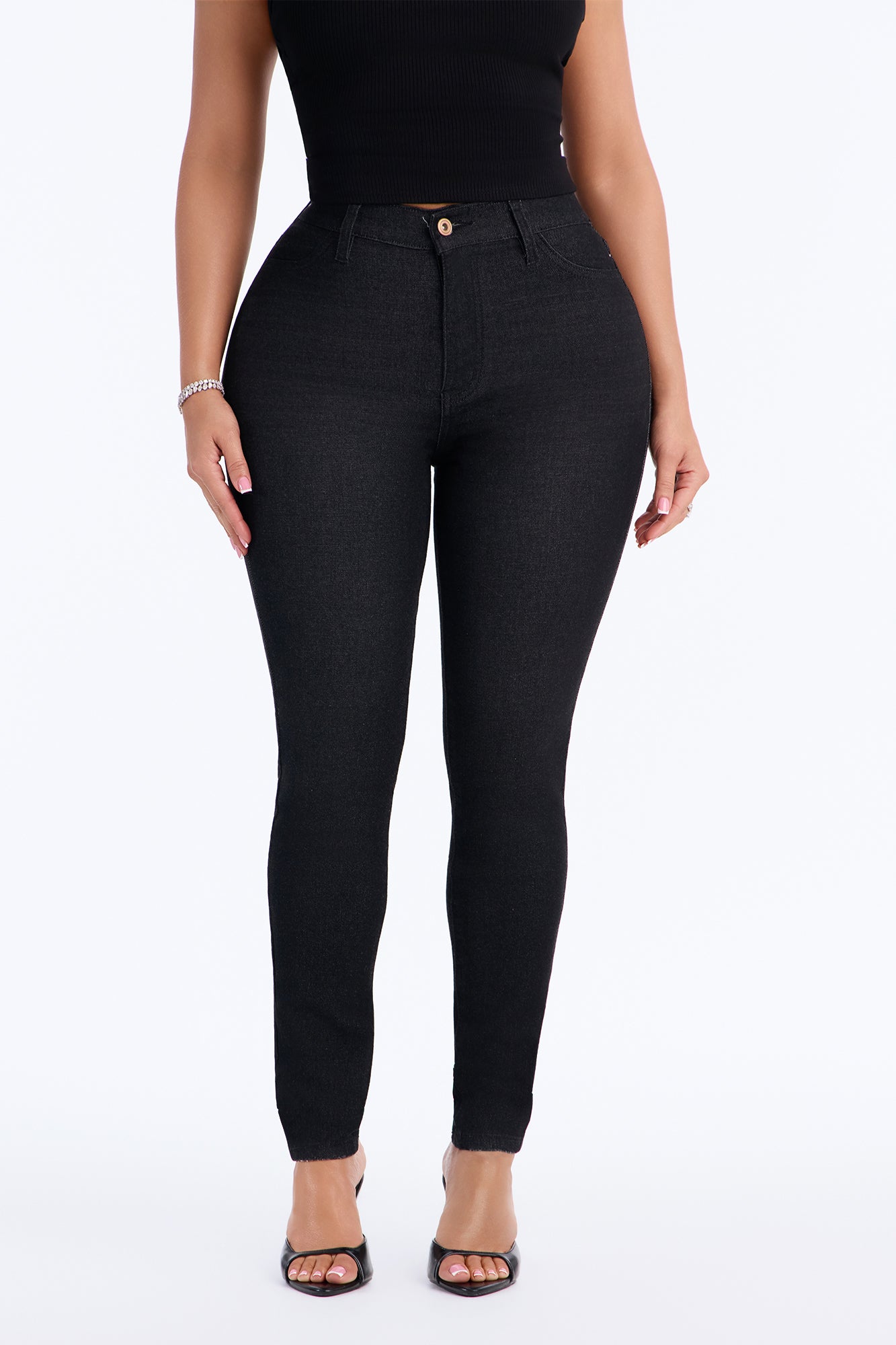 Living Life High Rise Stretch Skinny Jeans - Black