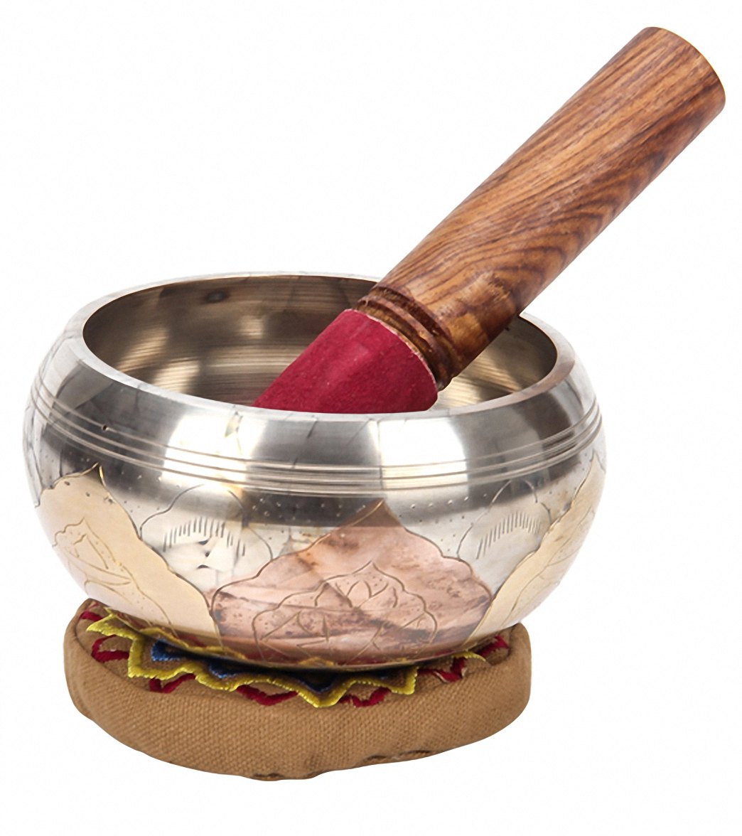 Sacred Space Silver Cast Tibetan Singing Bowl 5"