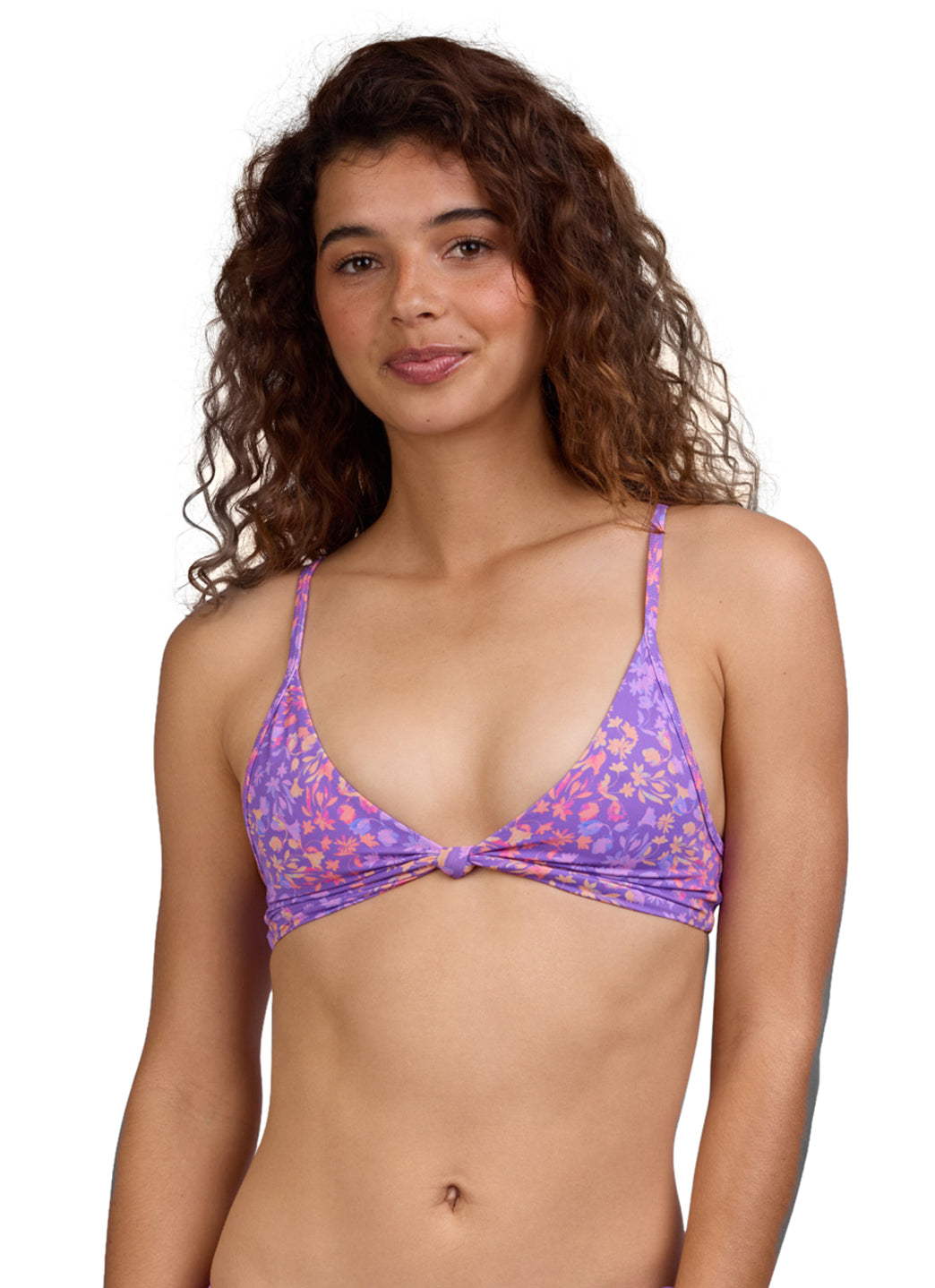 JOLYN Women's Faye Jellybean Front Knot Bikini Top